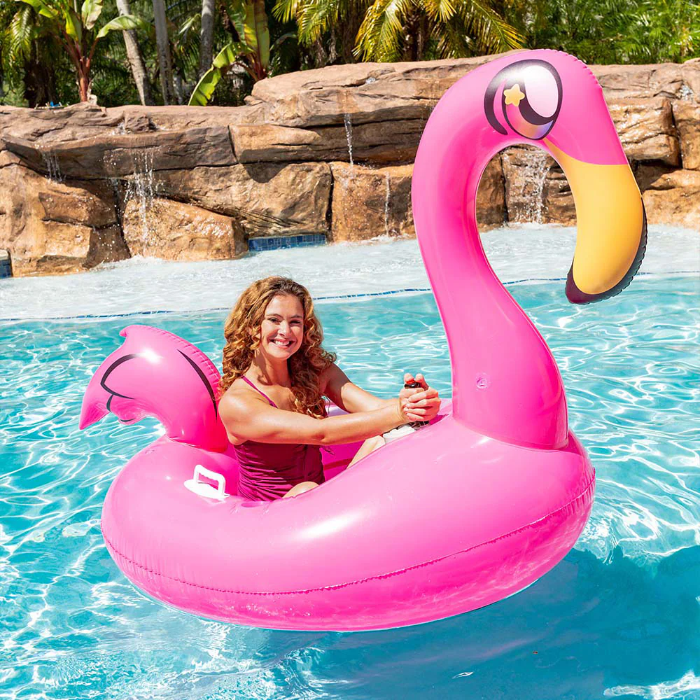 PoolCandy Flamingo Tube Runner Motorized Pool Float - Image 2