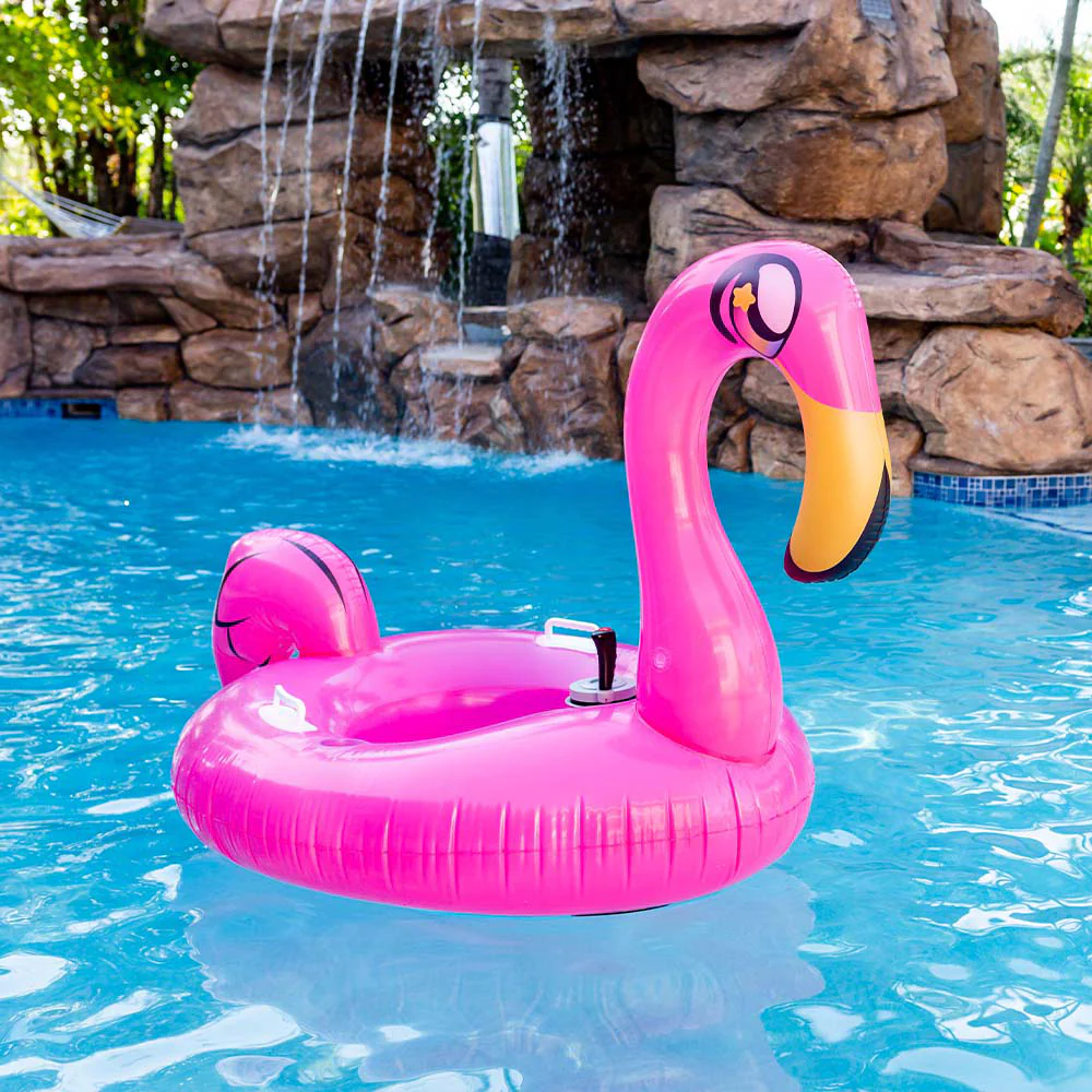 PoolCandy Flamingo Tube Runner Motorized Pool Float - Image 3