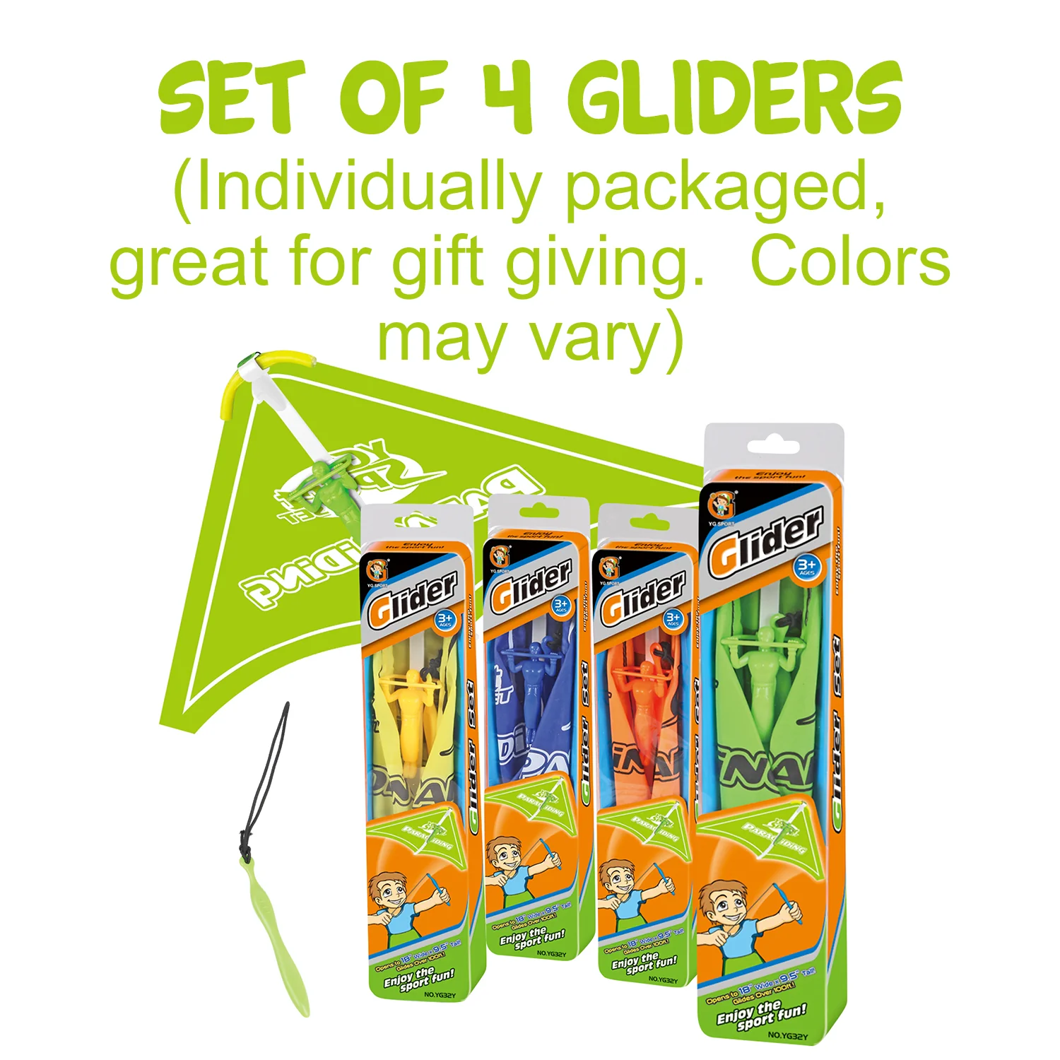 Sky-High Adventure Glider 4pk - Multicolor Parachute Fun for Kids 3+ - Image 2