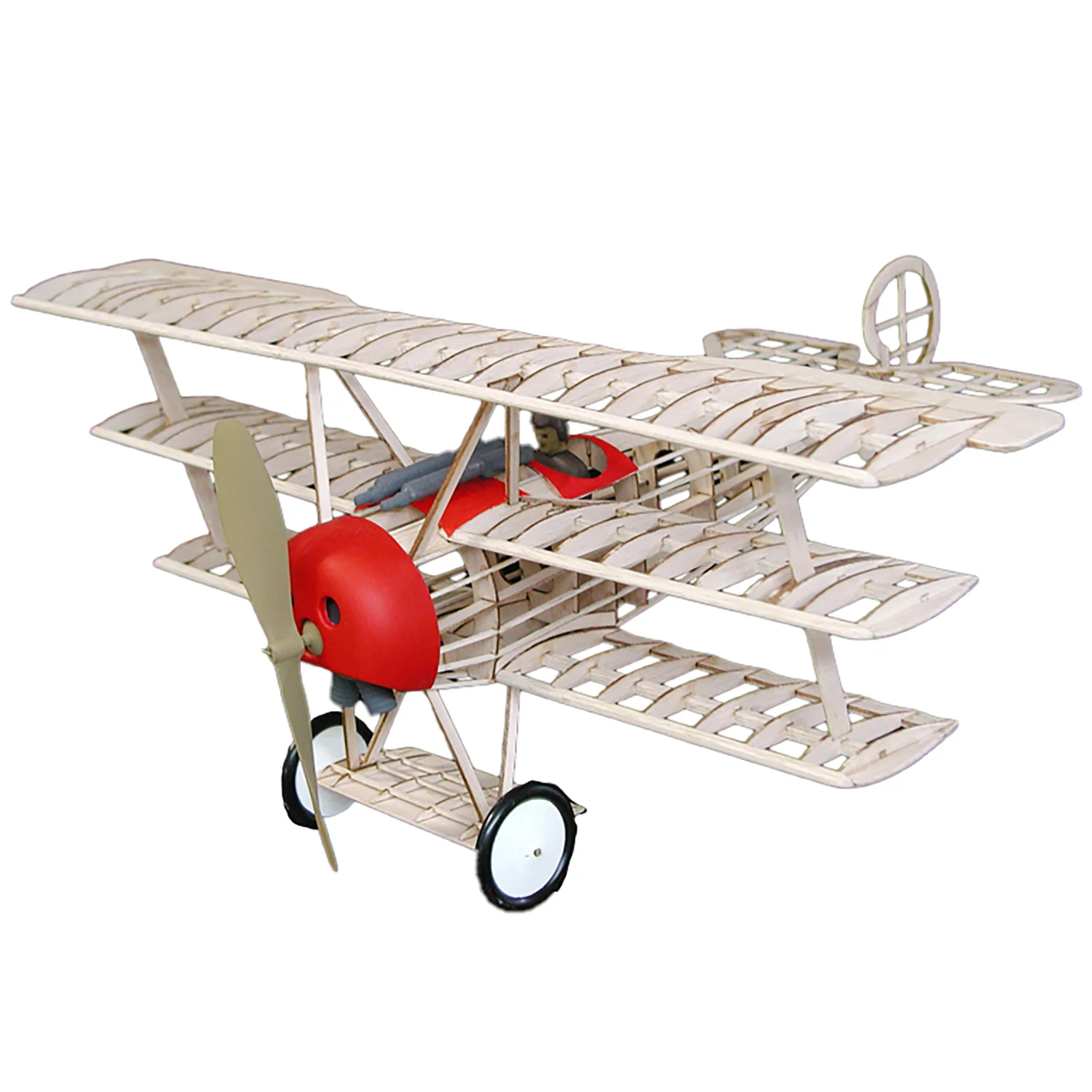 Guillow's Fokker DR1 Triplane Laser Cut Balsa Wood Flying Model Kit 20-Inch Wingspan - Image 4