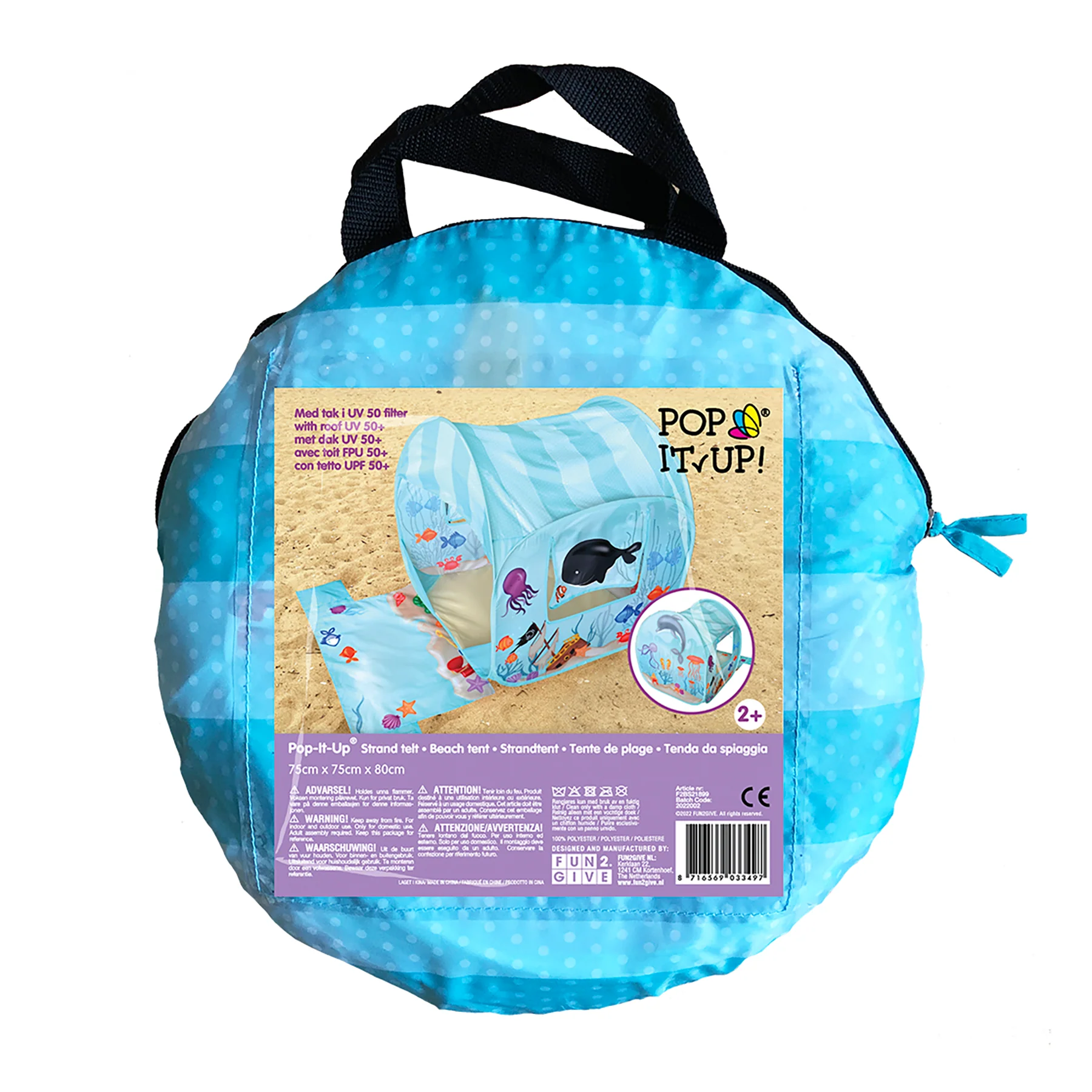Fun2Give Pop-it-Up Beach Play Tent - Ocean Adventures - Image 4
