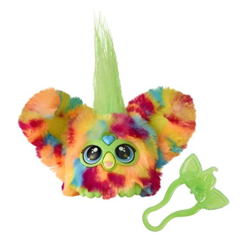 Pix-Elle Furblet Game On Gamer with Pixelated Rainbow Fur and Keychain - Image 4