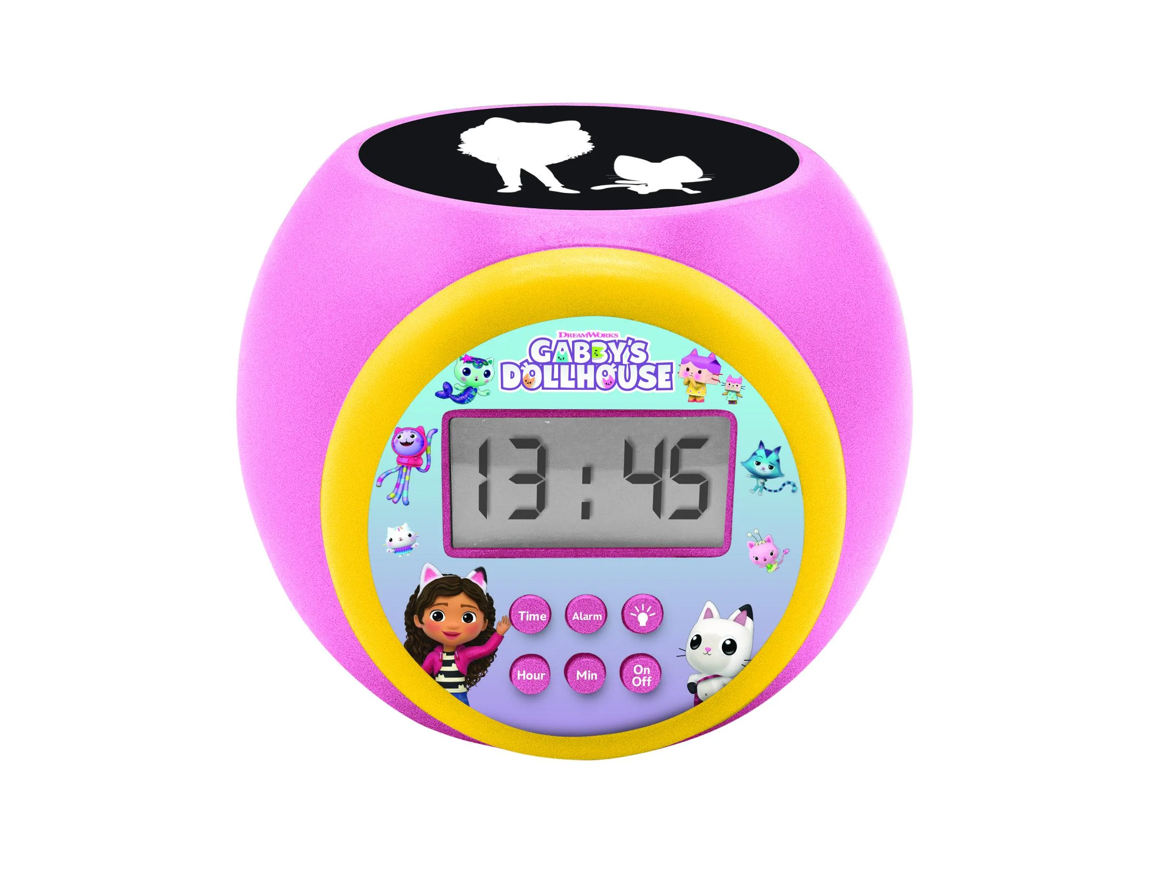 Gabby’s Dollhouse Projector Alarm Clock - Starry Night Pink - Image 5