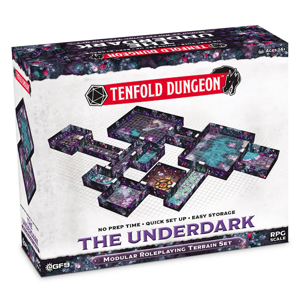 Gale Force 9 Tenfold Dungeon: The Underdark - 3D Modular RPG Terrain Set