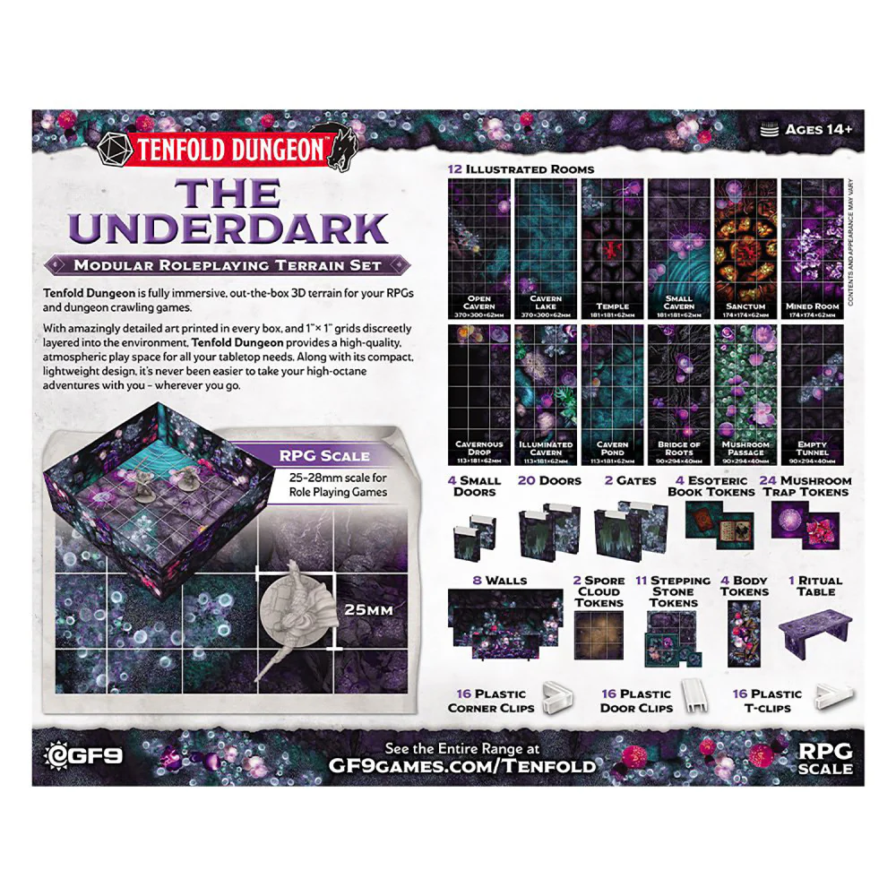 Gale Force 9 Tenfold Dungeon: The Underdark - 3D Modular RPG Terrain Set - Image 2