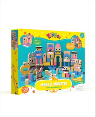 Geoffrey's Toy Box Make A Monster 100-Piece Solid Wood Block Set - Image 5