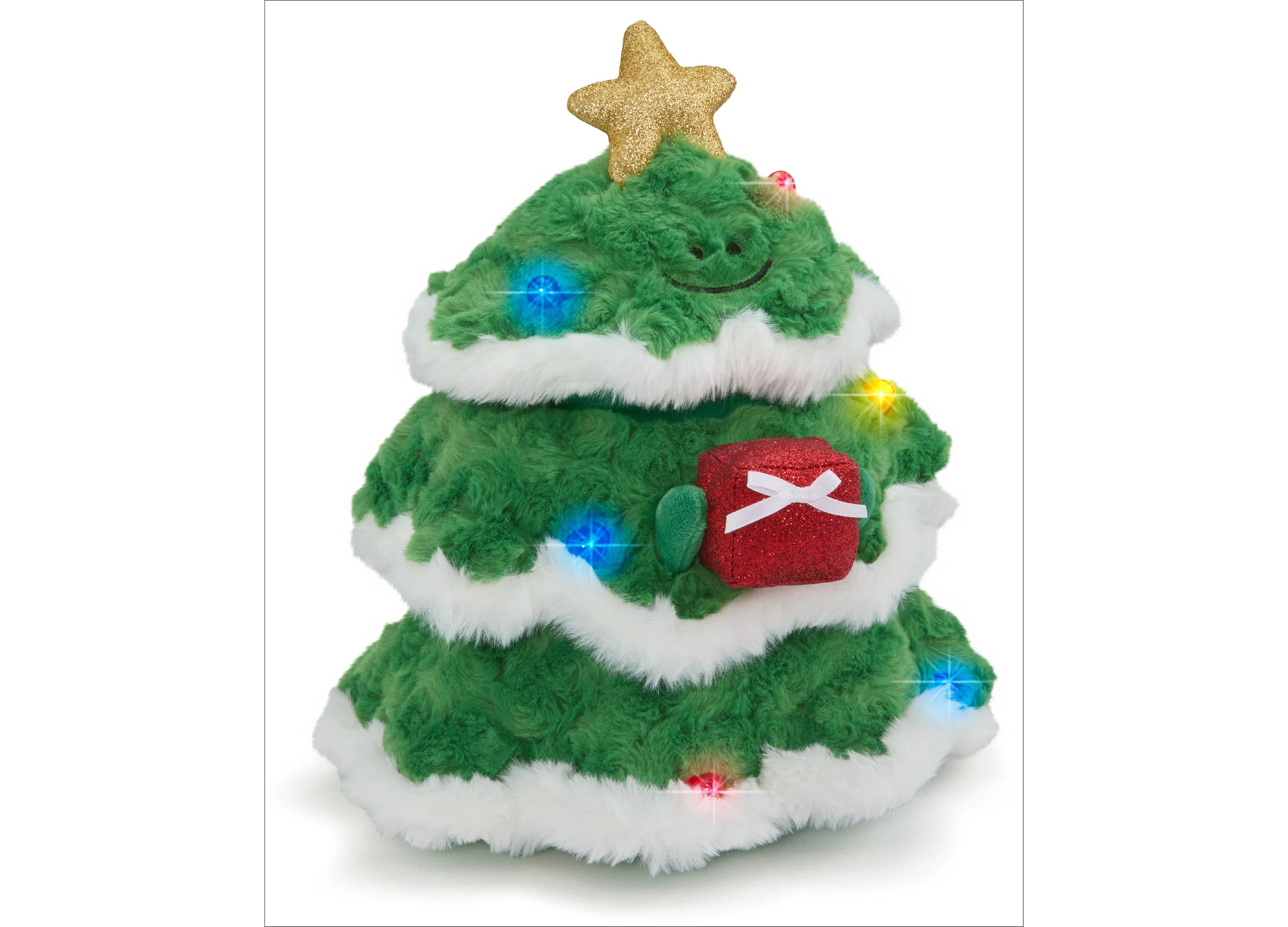 Geoffrey's Toy Box Star Brights 12" LED Light-Up Plush Christmas Tree