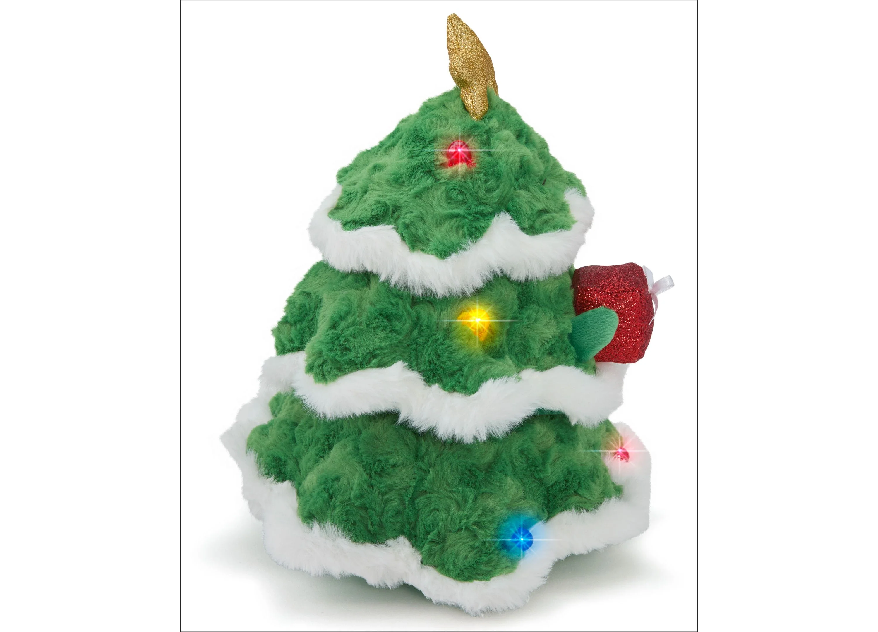 Geoffrey's Toy Box Star Brights 12" LED Light-Up Plush Christmas Tree - Image 6