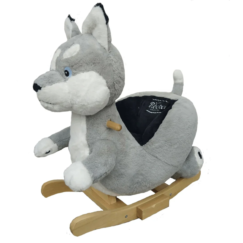 Gerardo's Toys Little Rockers - Plush Wolf Rocking Toy