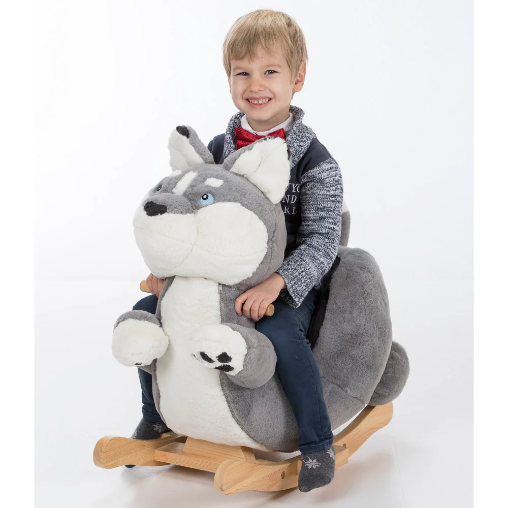 Gerardo's Toys Little Rockers - Plush Wolf Rocking Toy - Image 5