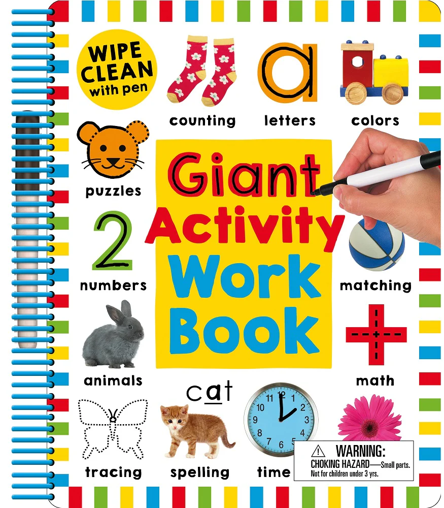 Roger Priddy Giant Activity Workbook - Colorful Learning Fun with Wipe-Clean Pages