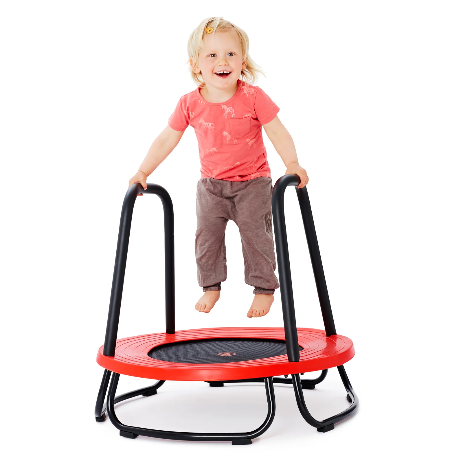 GONGE Compact Toddler Trampoline with Safety Handles - Image 2