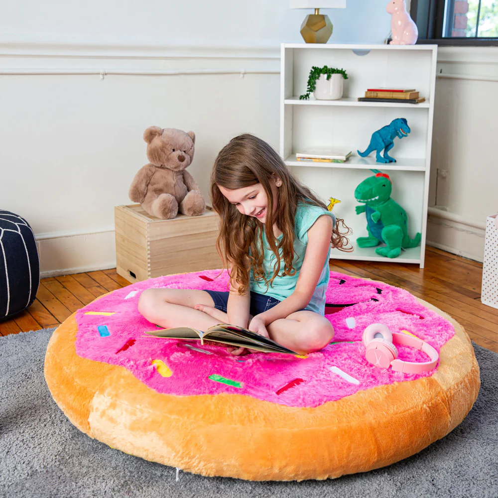 Good Banana Donut-Shaped Plush Floor Floatie - Comfy Kids' Lounger - Image 2