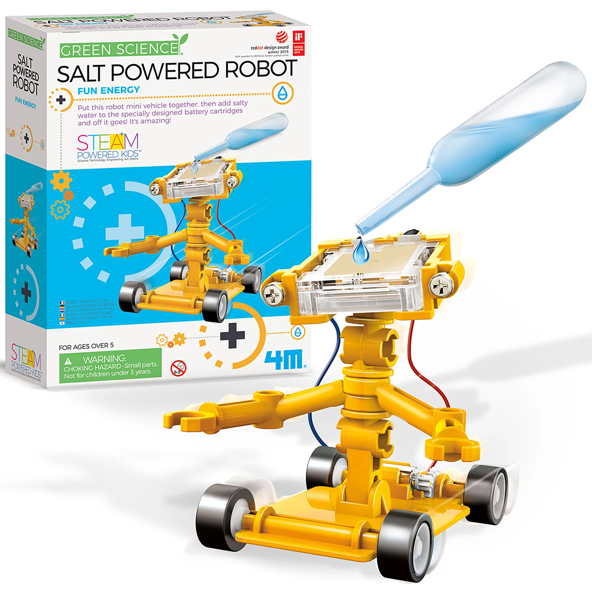 4M Green Science Salt-Powered Robot STEM Building Kit - Image 2