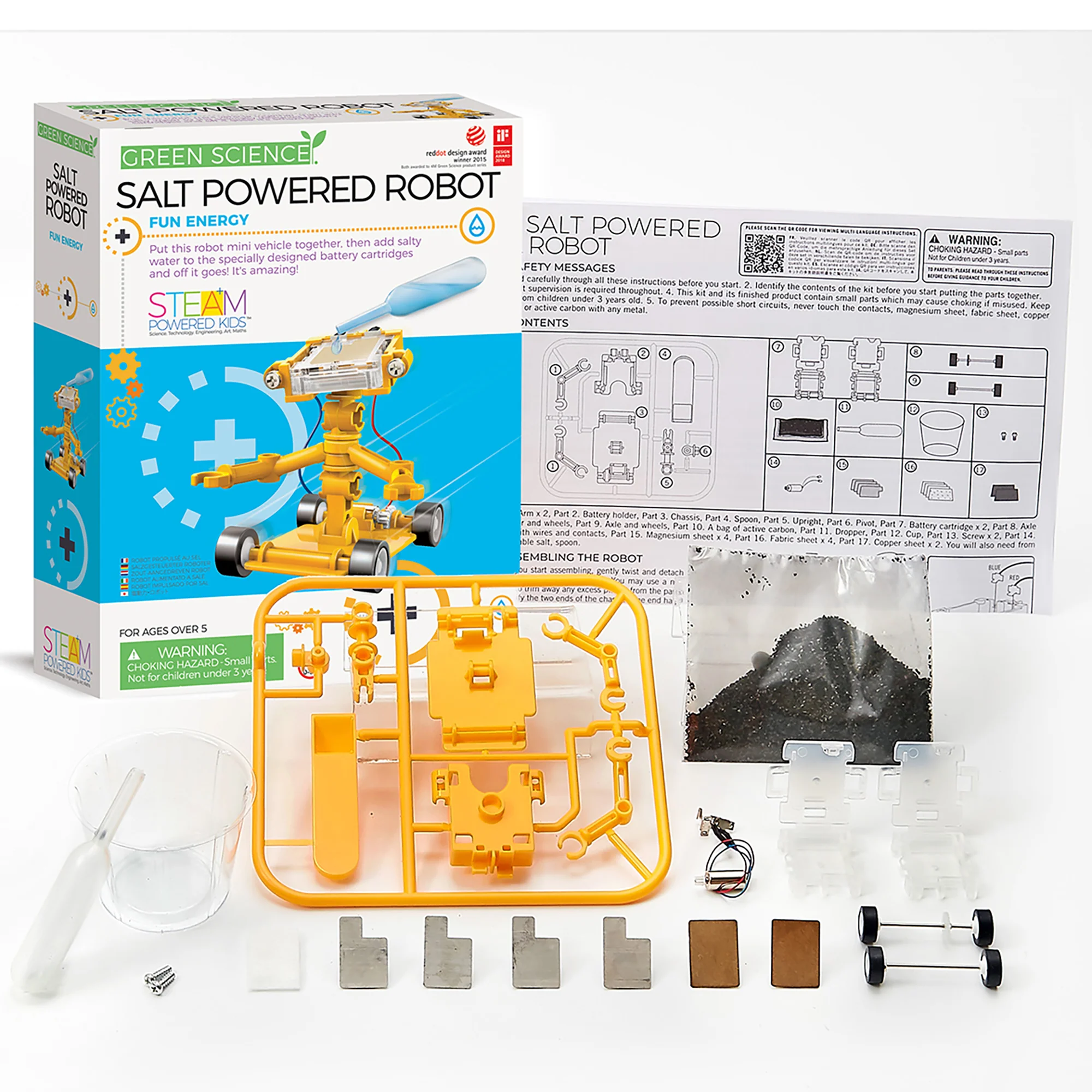 4M Green Science Salt-Powered Robot STEM Building Kit - Image 3
