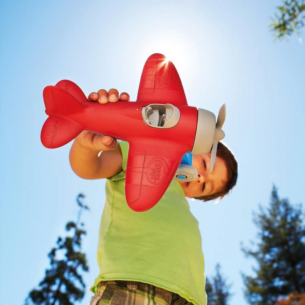 Green Toys Eco-Friendly Red Airplane for Children - BPA & Phthalates Free - Image 4