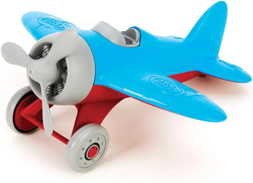 Green Toys Eco-Friendly Preschool Toy Plane - Blue and Red - Image 2
