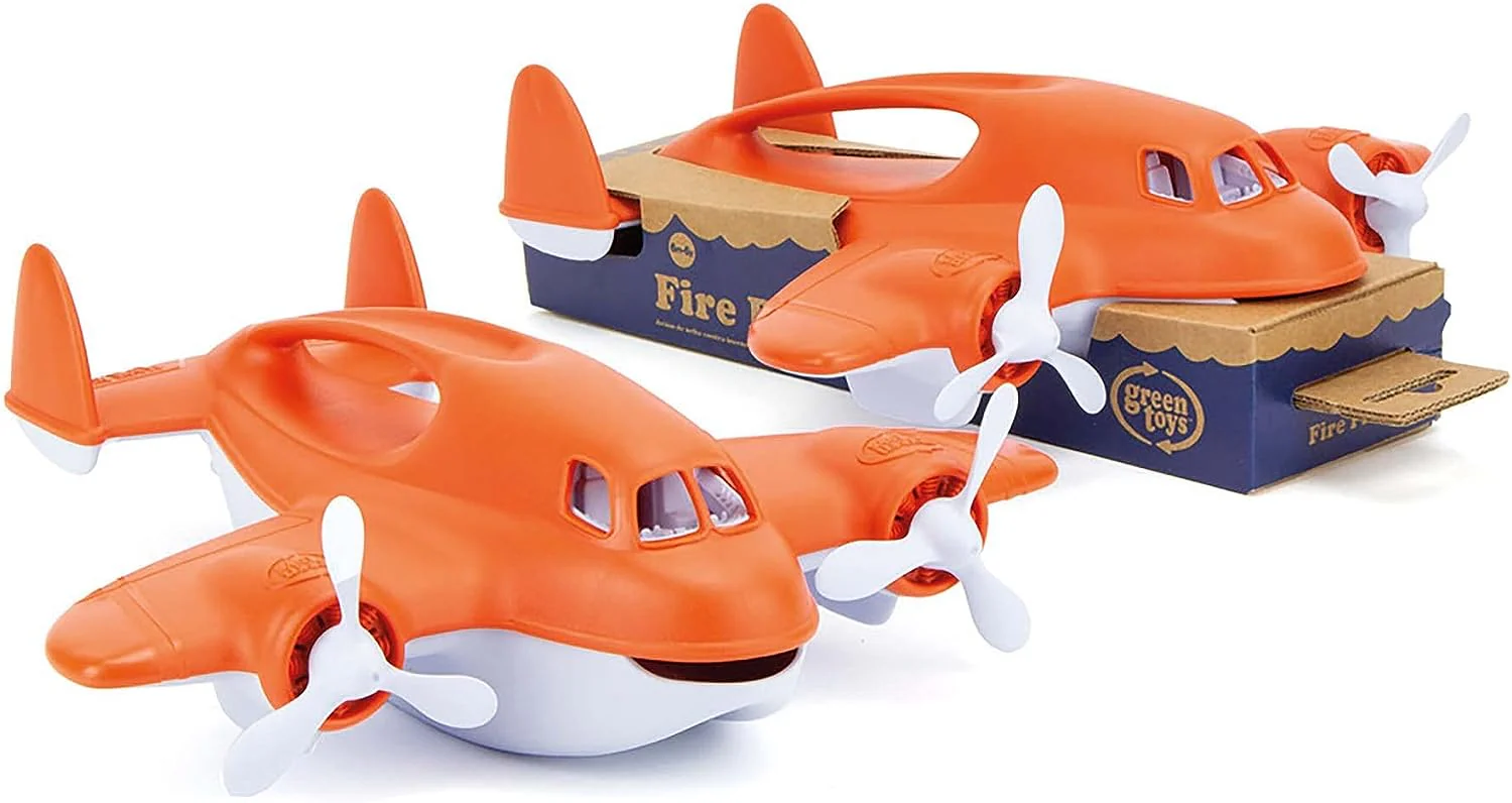 Green Toys Eco-Friendly Fire Plane - Safe, Dishwasher Safe, Recycled Plastic - Image 2