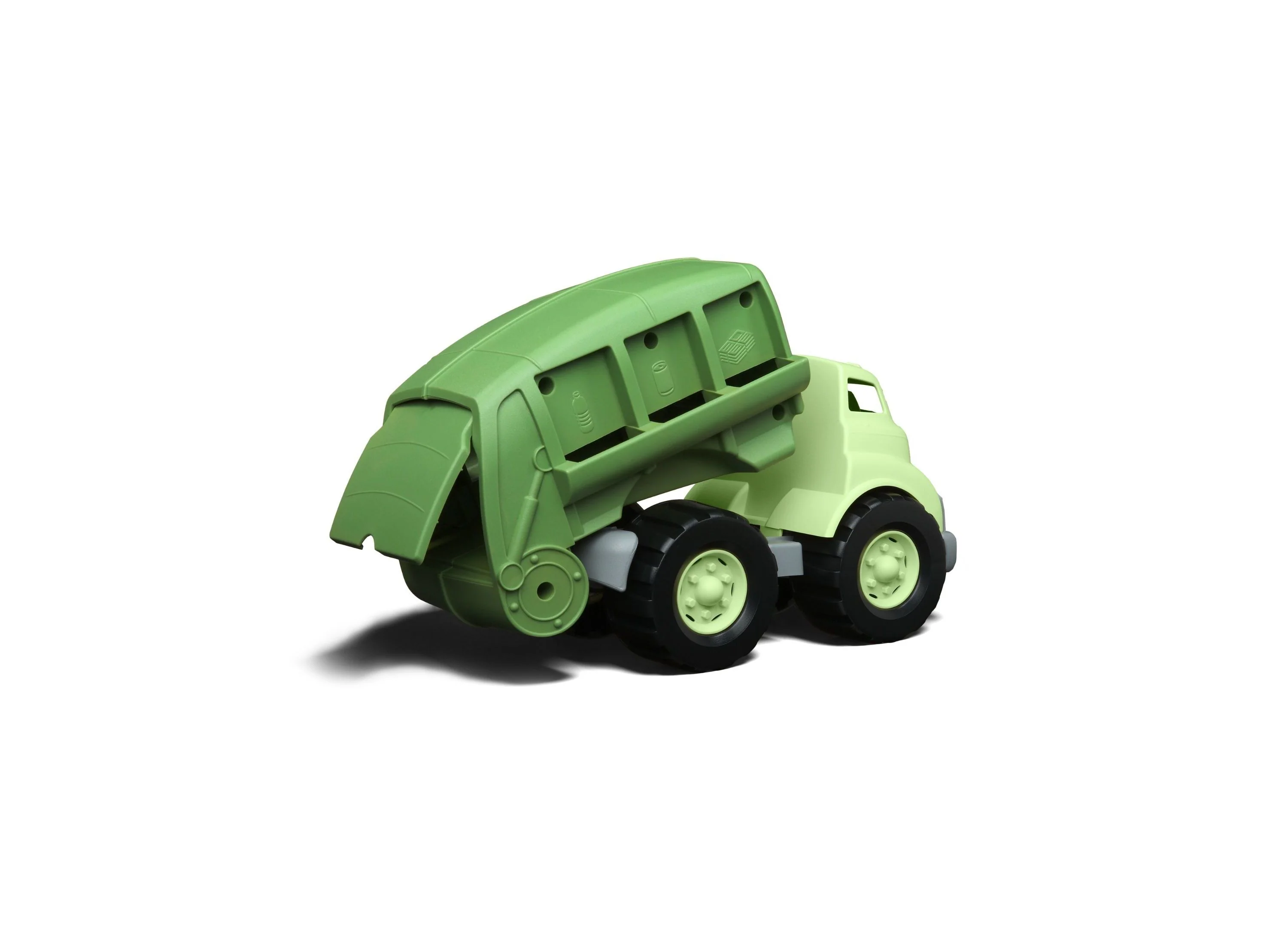Green Toys Recycling Truck with Movable Bed and Rear Door - Image 2