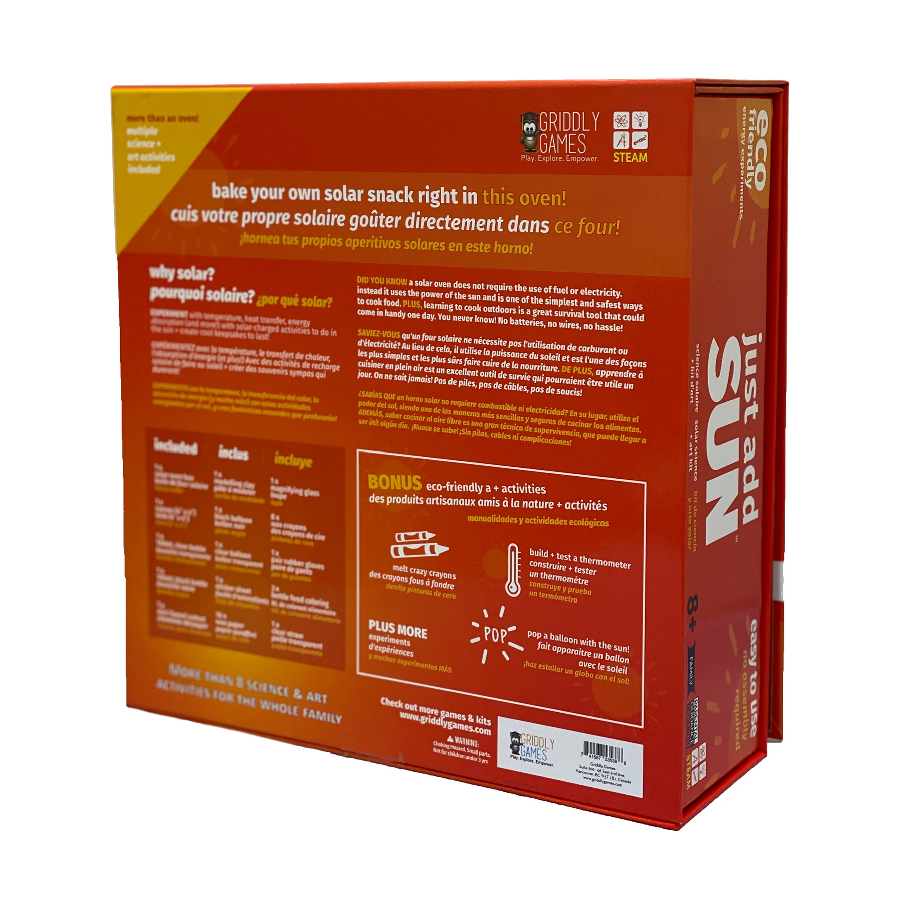 Griddly Games Just Add Sun STEAM Solar Oven Science and Art Kit - Image 2
