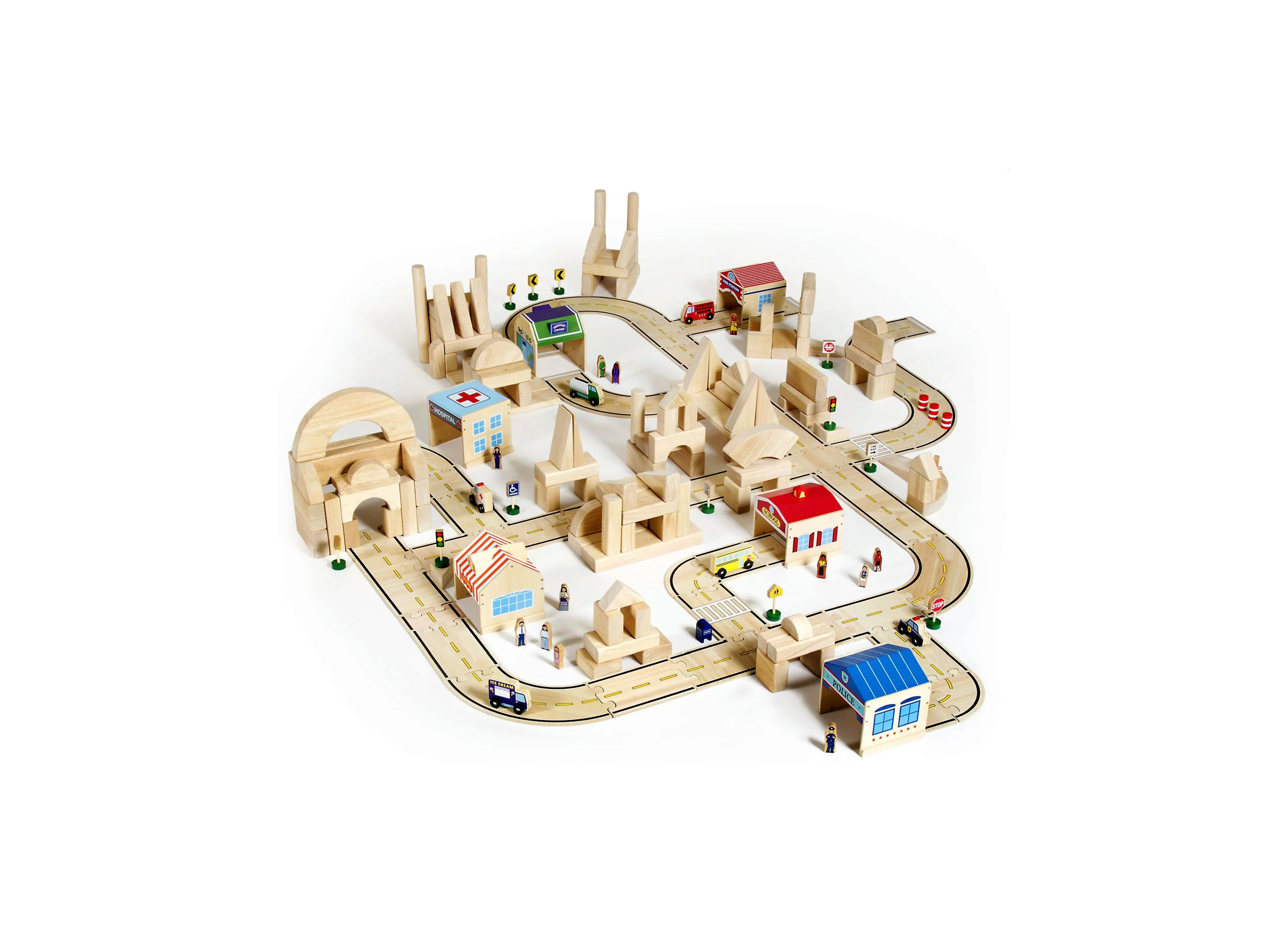 Guidecraft Community Buildings 6-Piece Playset - Plywood - Image 10