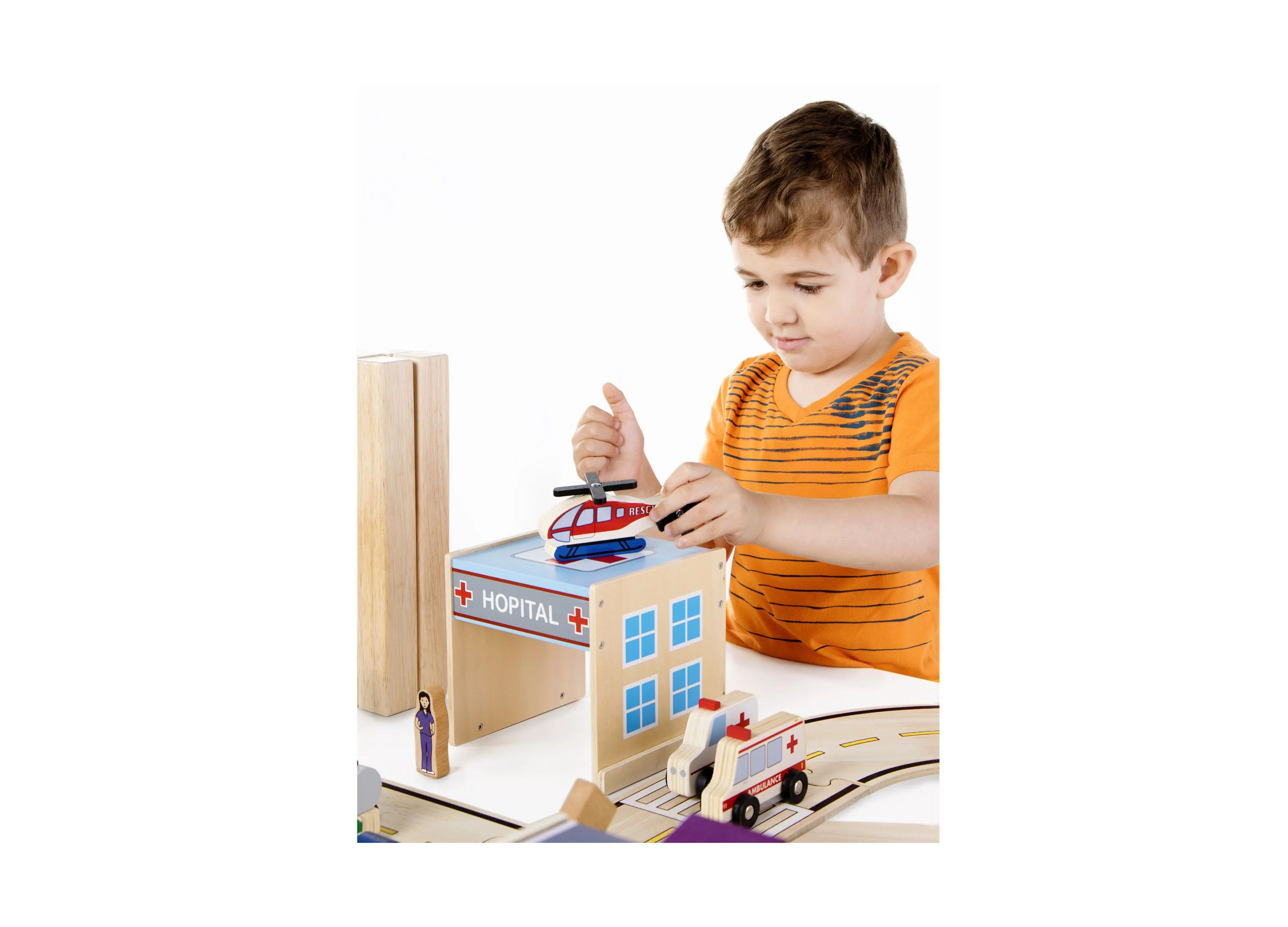 Guidecraft Community Buildings 6-Piece Playset - Plywood - Image 7