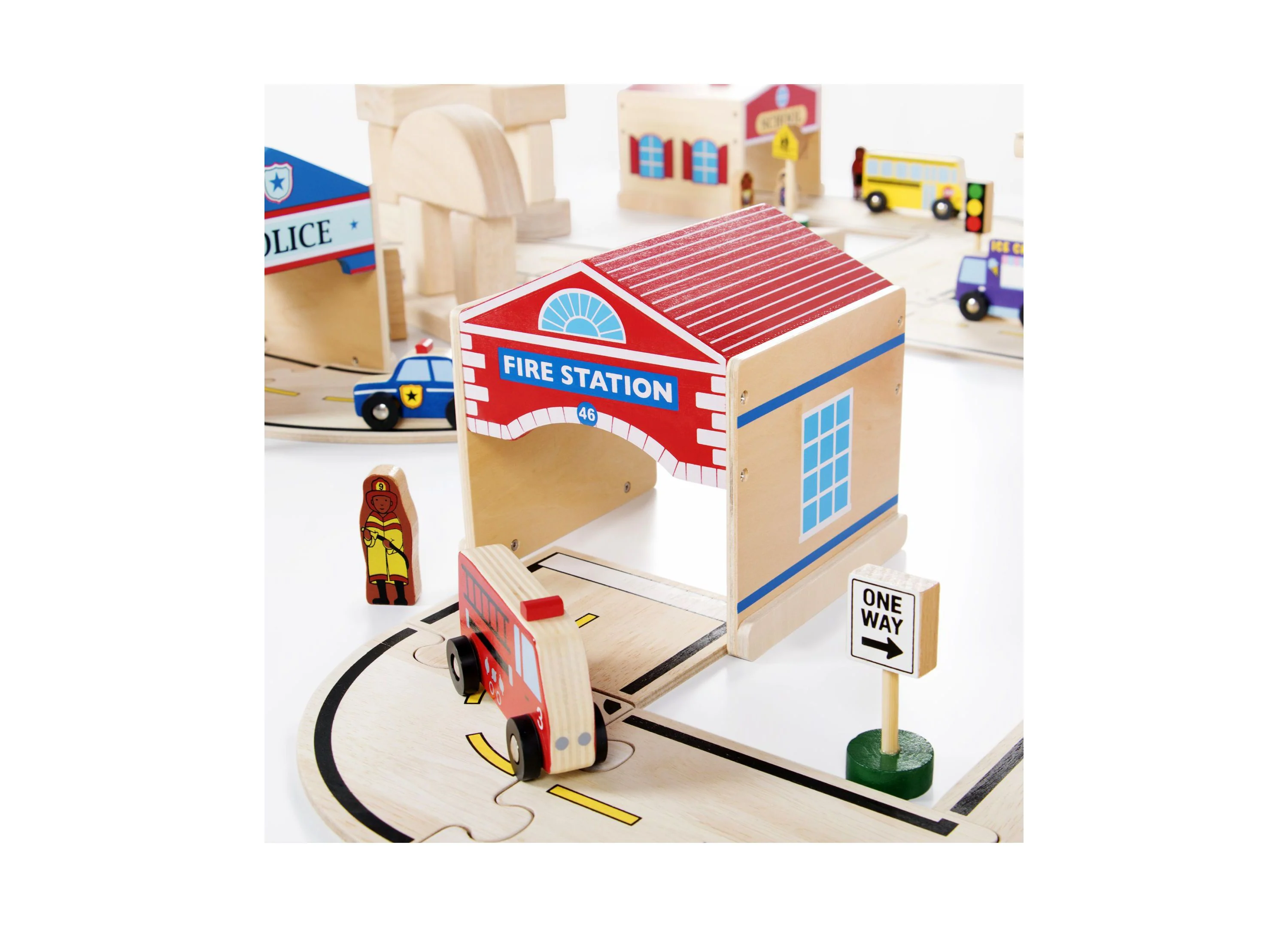 Guidecraft Community Buildings 6-Piece Playset - Plywood - Image 9