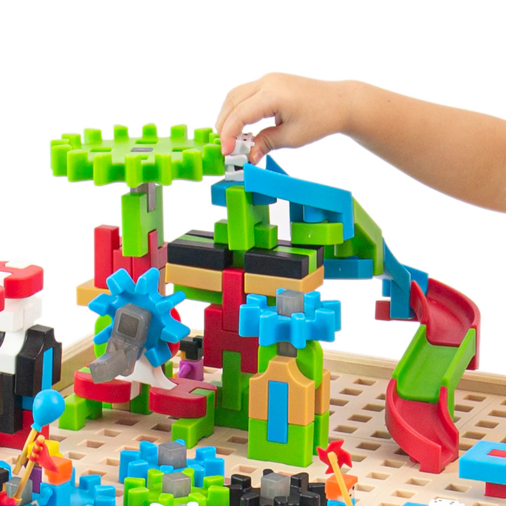 Guidecraft IO Blocks STEM Play Table - Colorful Engineering Fun - Image 2