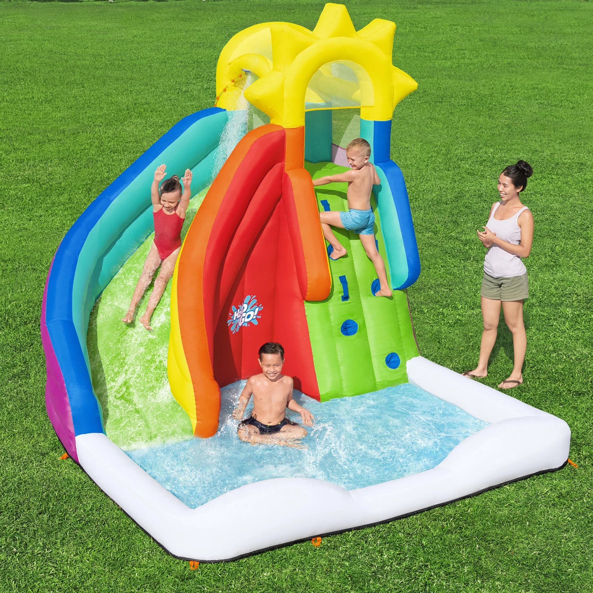 H2OGO! Mega Water Park - Sun Slide - Inflatable Backyard Adventure - Image 2