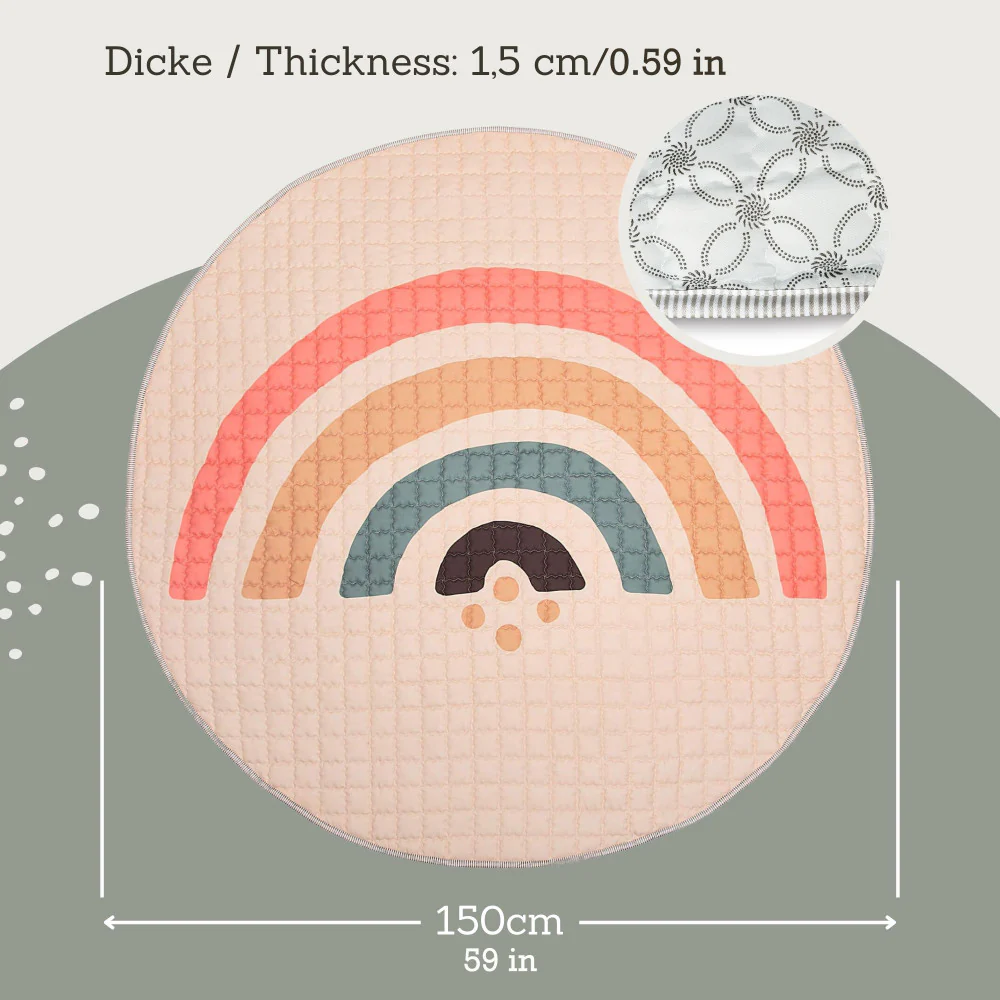 Hakuna Matte Quilted Playmat - Boho Rainbow Extravaganza - Image 2