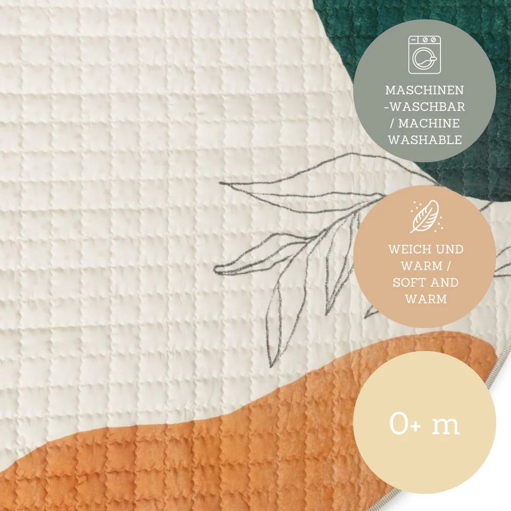 Hakuna Matte Watercolor Quilted Playmat - Padded 59" Circle Floor Blanket - Image 3