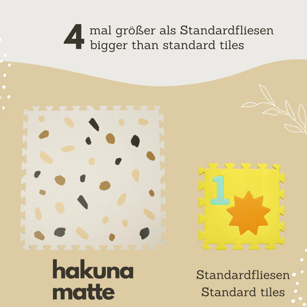Hakuna Matte Stylish Baby Play Mat: Confetti & White Design - 72x48', 6 XXL Foam Floor Tiles - Image 5