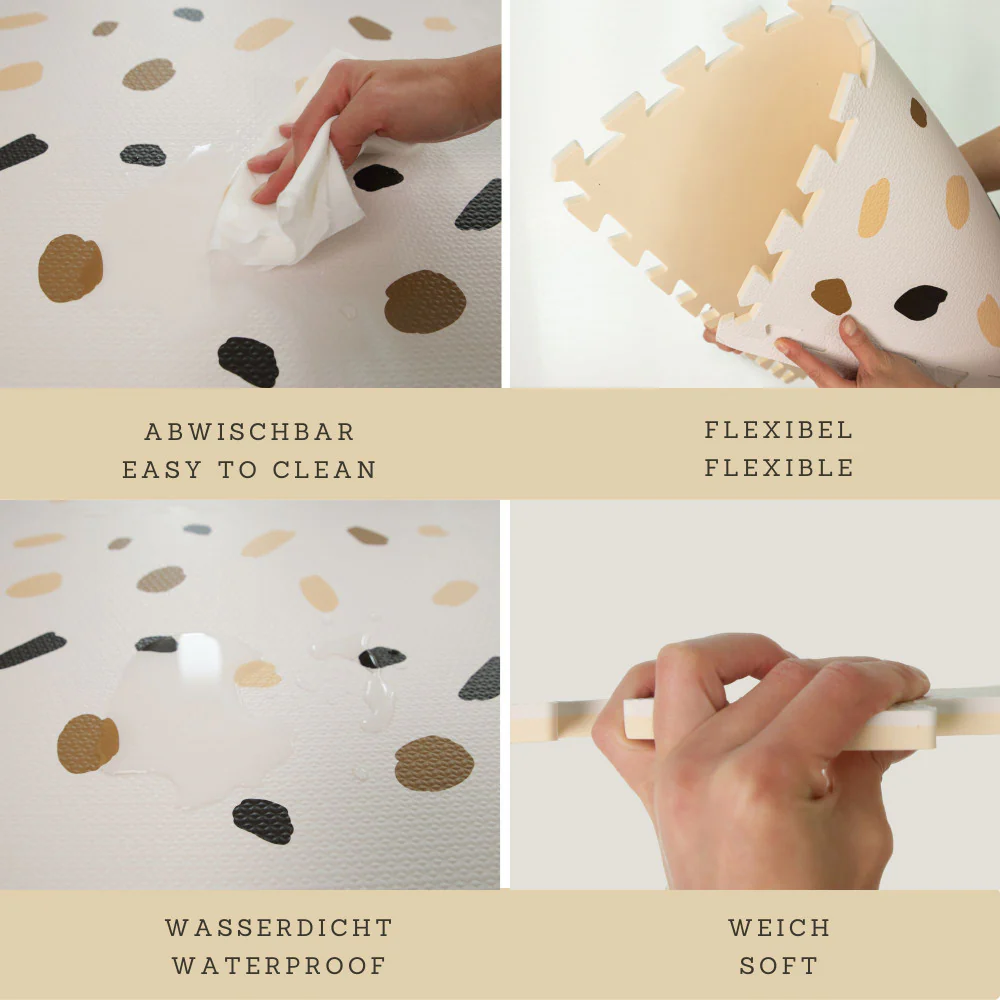 Hakuna Matte Stylish Baby Play Mat: Confetti & White Design - 72x48', 6 XXL Foam Floor Tiles - Image 6