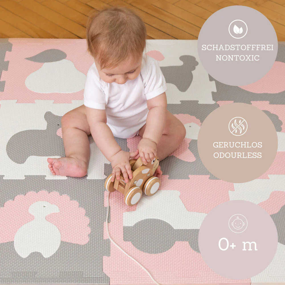 Hakuna Matte Farm-Themed Baby Play Mat - 47x35", 12 Foam Tiles - Image 5