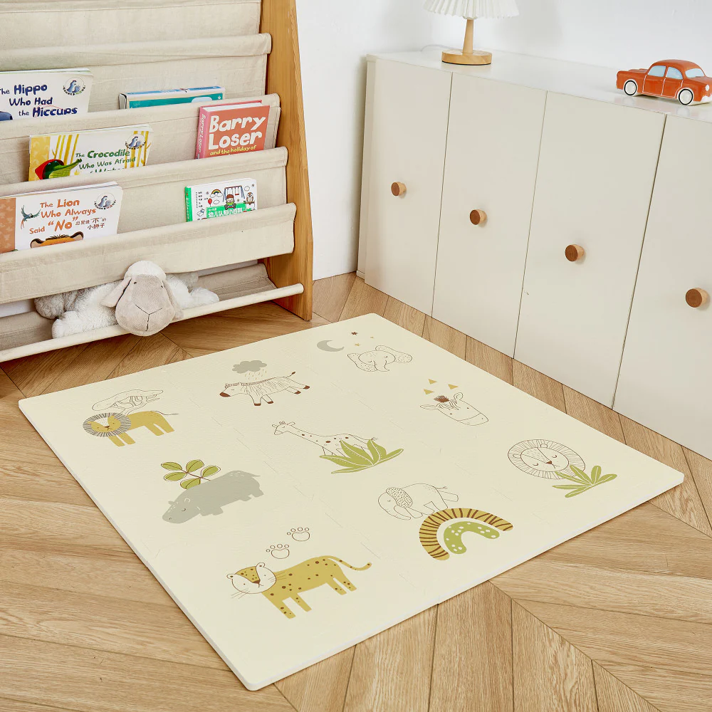 Hakuna Matte Safari Adventure: Chic Baby Play Mat - 35x35", 9 Foam Tiles - Image 8