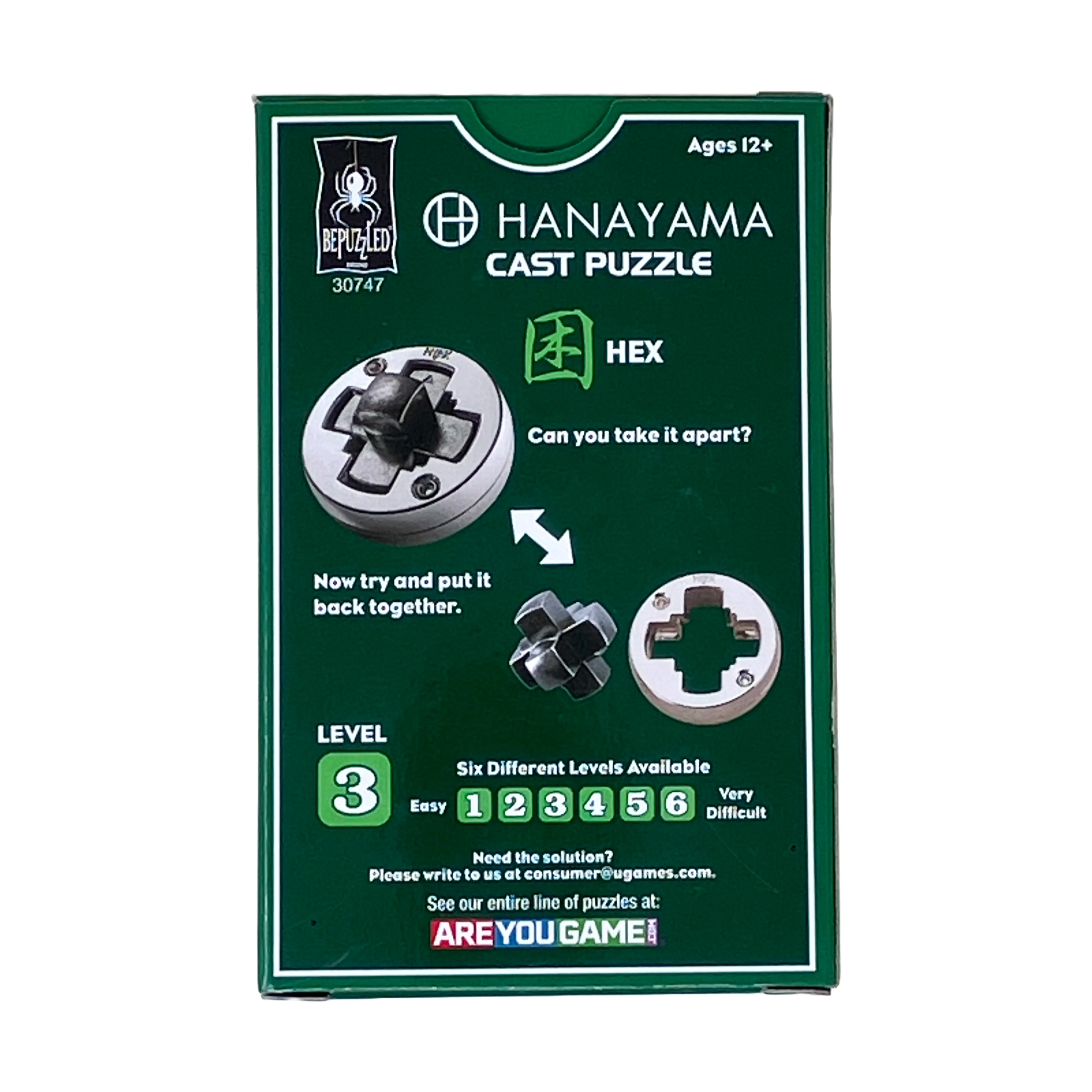 Hanayama Level 3 Cast Puzzle - Hex Brain Teaser - Image 4