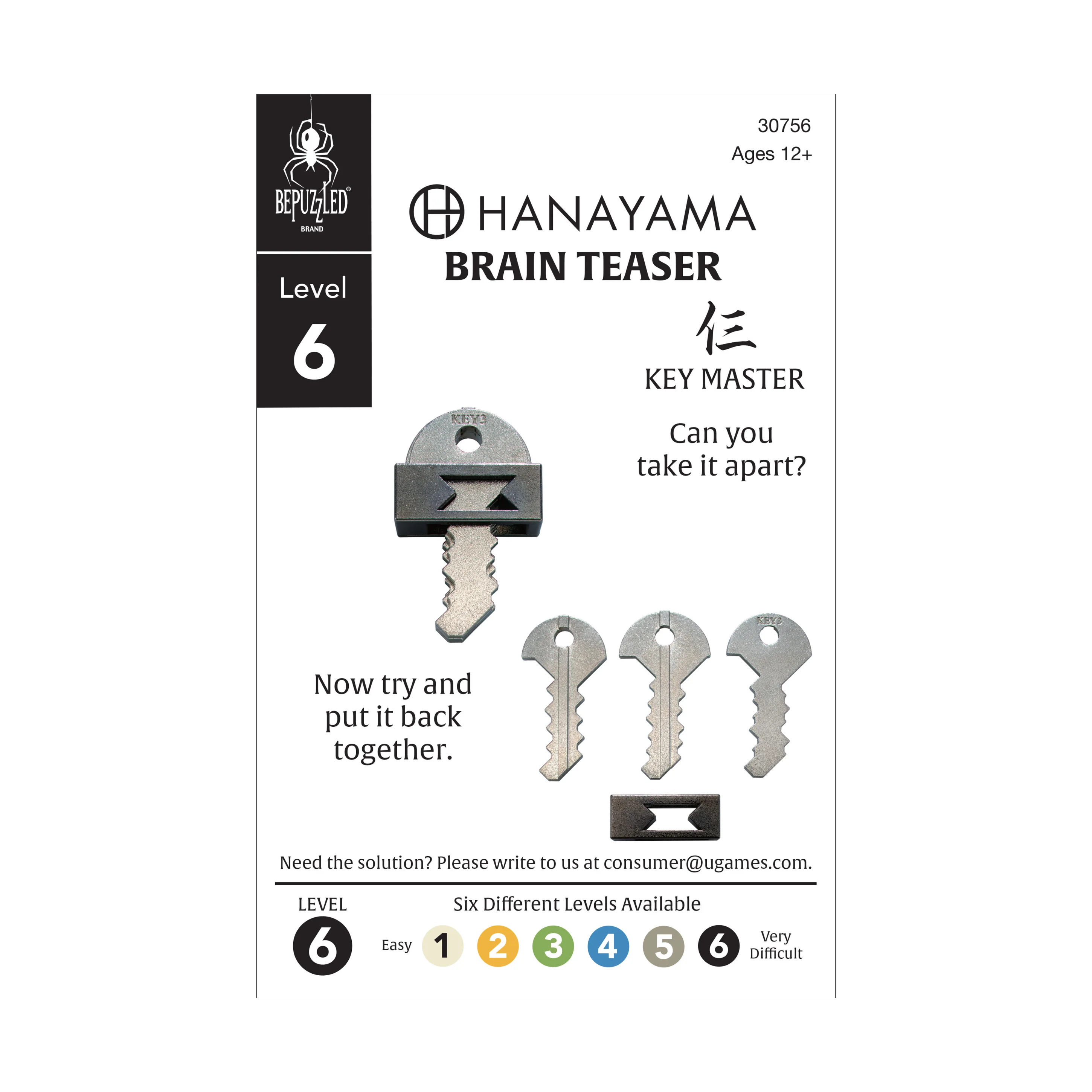 Hanayama Level 6 Cast Puzzle - Key Master Challenge - Image 3
