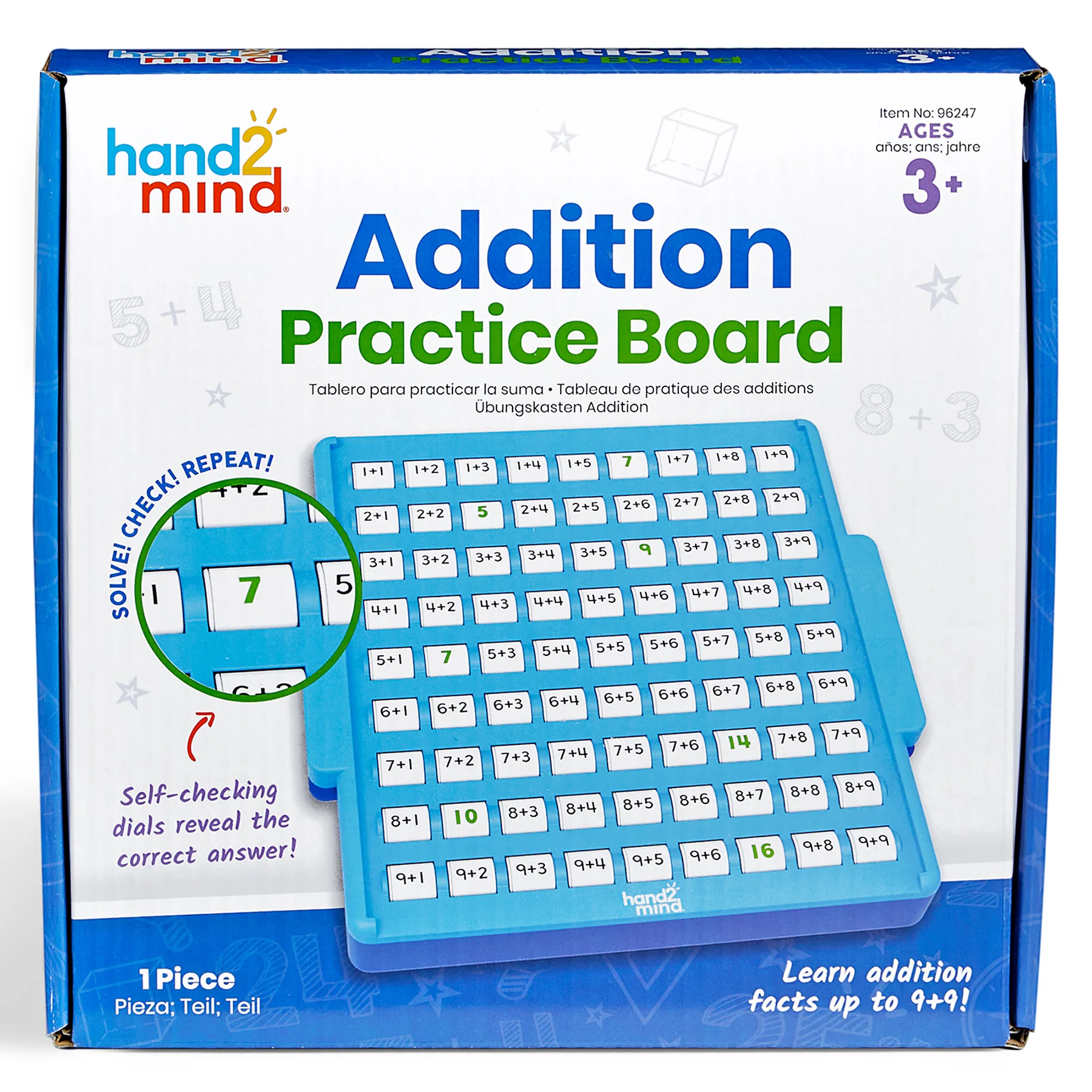 Hand2Mind Spin & Solve Interactive Math Facts Board - Addition Fun - Image 2