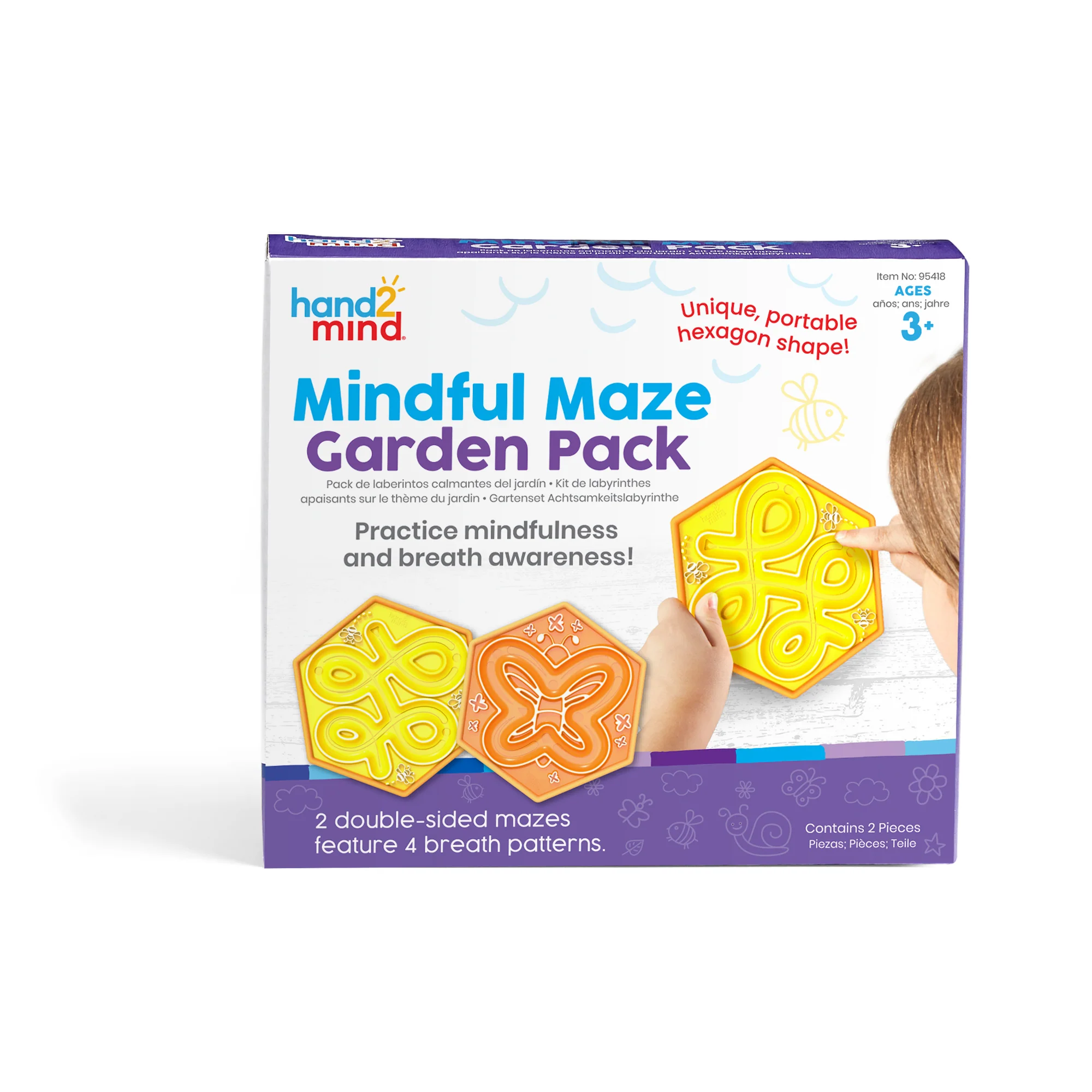 Hand2Mind Mindful Maze Garden Pack - Nature-Themed Breathing Helper - Image 2