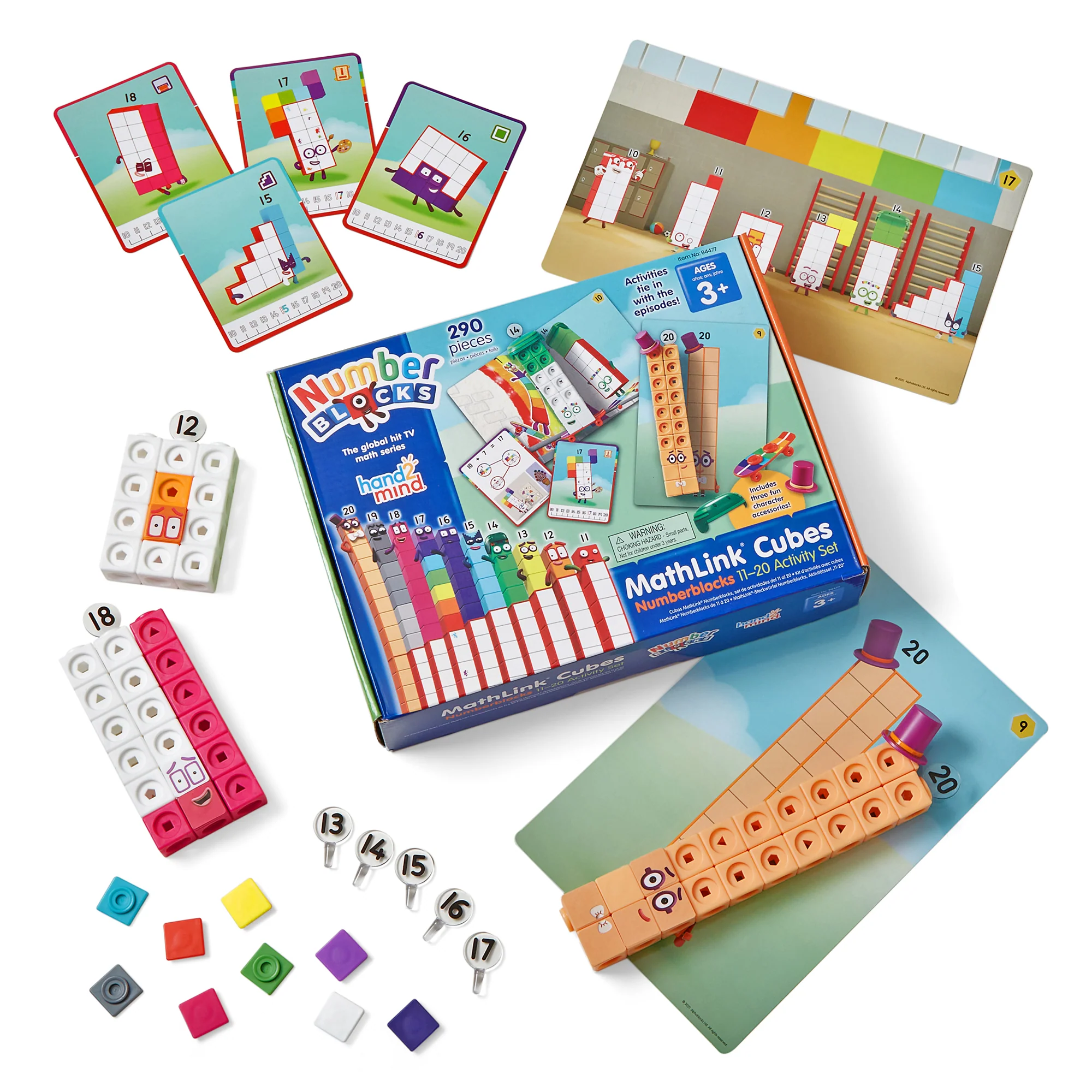 Hand2Mind Numberblocks MathLink Cubes 11-20 Activity Set - Educational Math Toy - Image 2