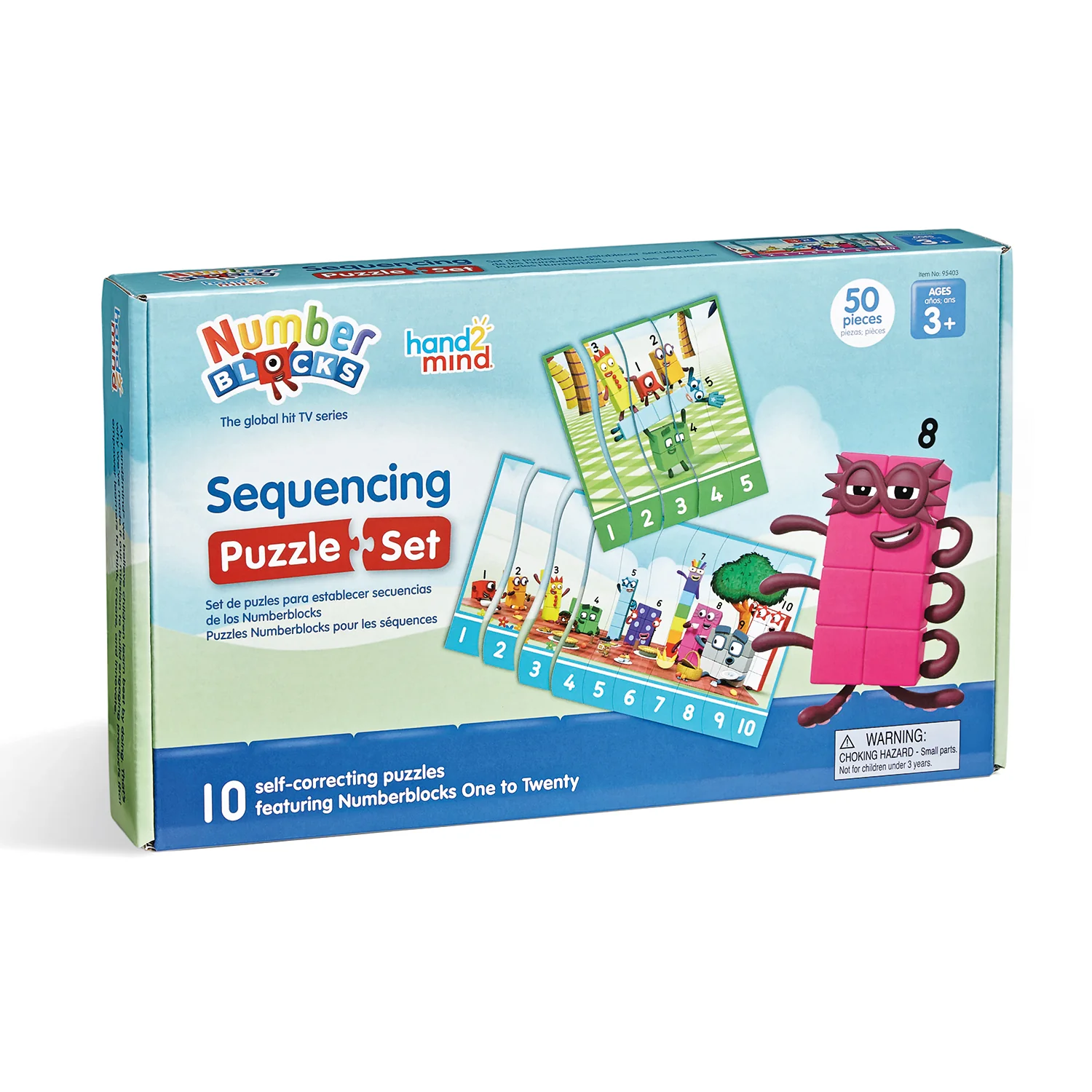 Hand2Mind Numberblocks Sequencing Puzzle Set - Math Learning Fun - Image 2
