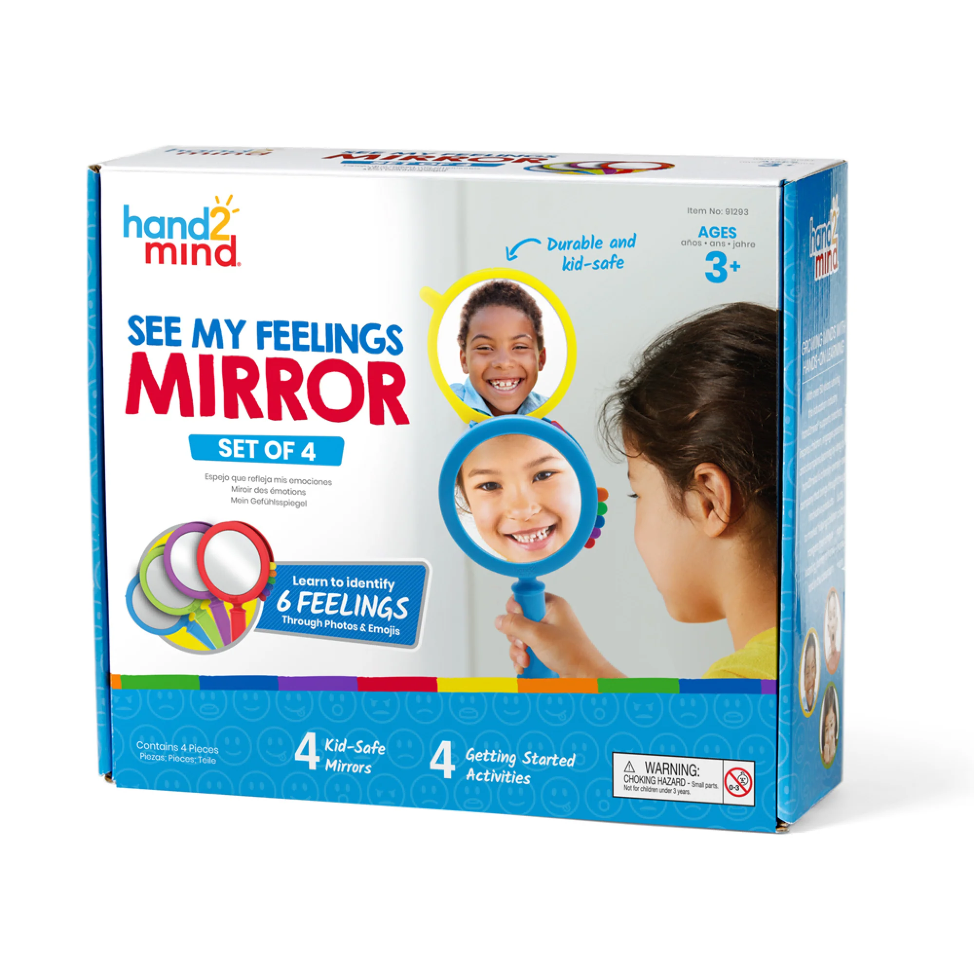 Hand2Mind See My Feelings Mirrors - Emotional Learning Set of 4 - Image 5