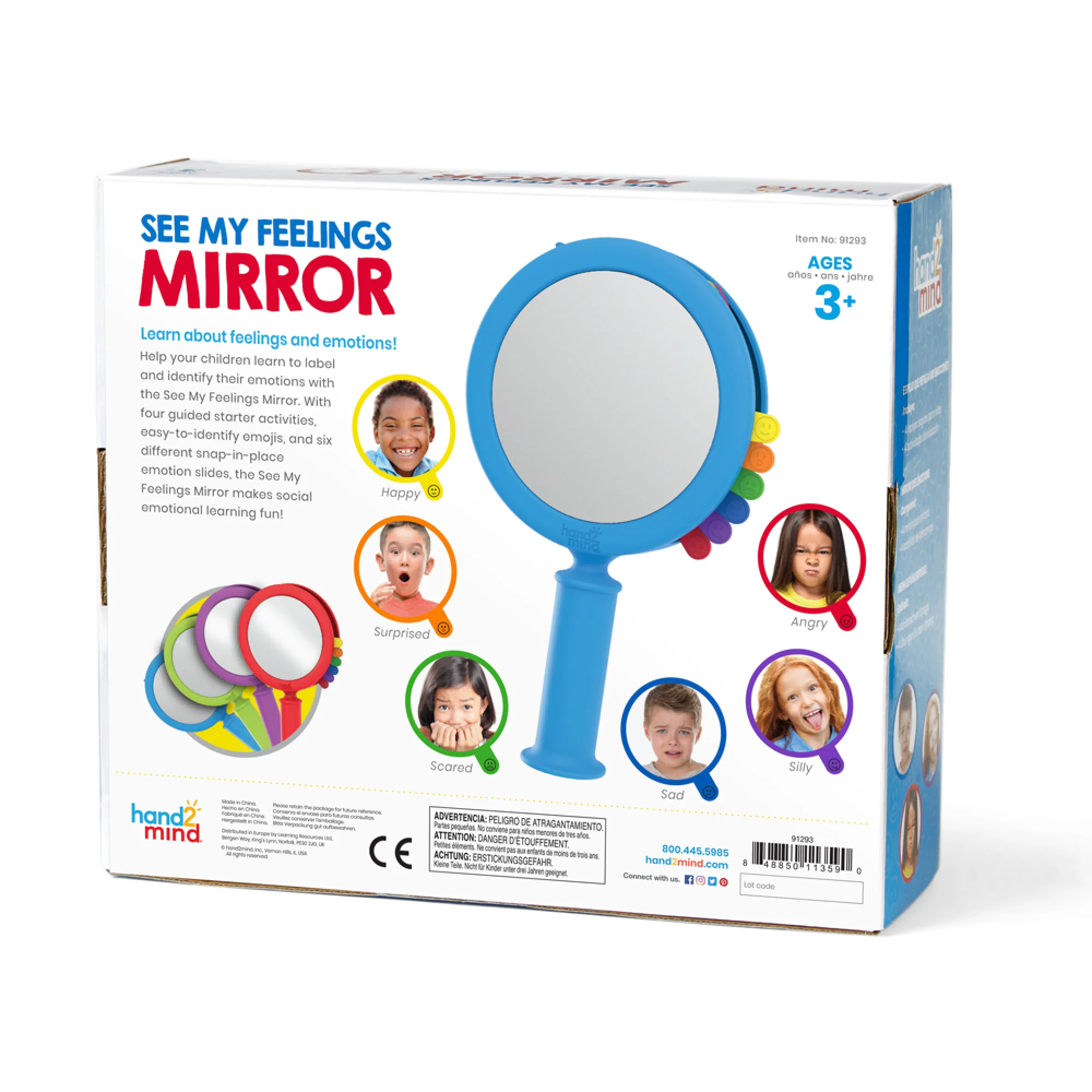 Hand2Mind See My Feelings Mirrors - Emotional Learning Set of 4 - Image 6