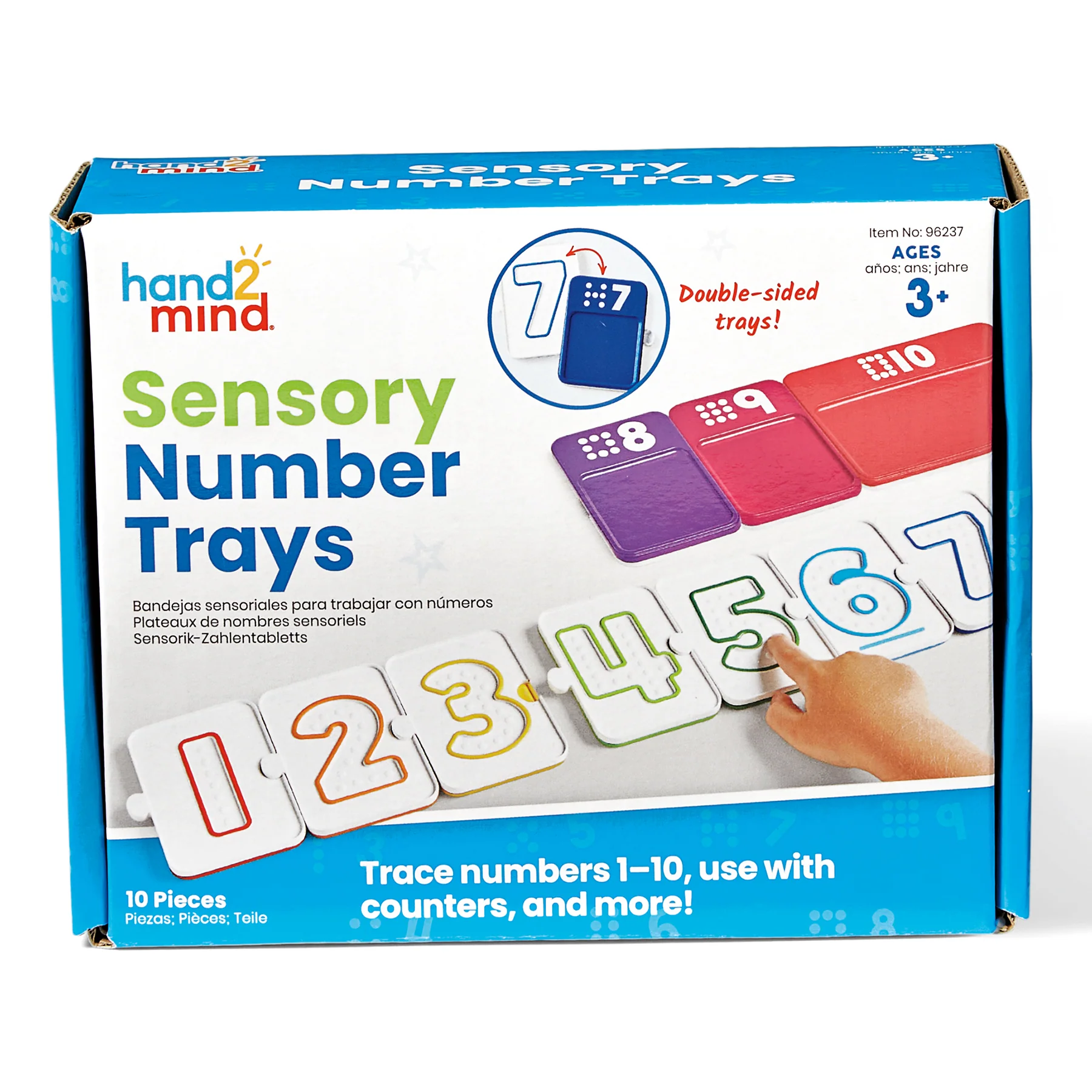 Hand2Mind Sensory Number Trays - Textured Paths for Learning Math - Image 2