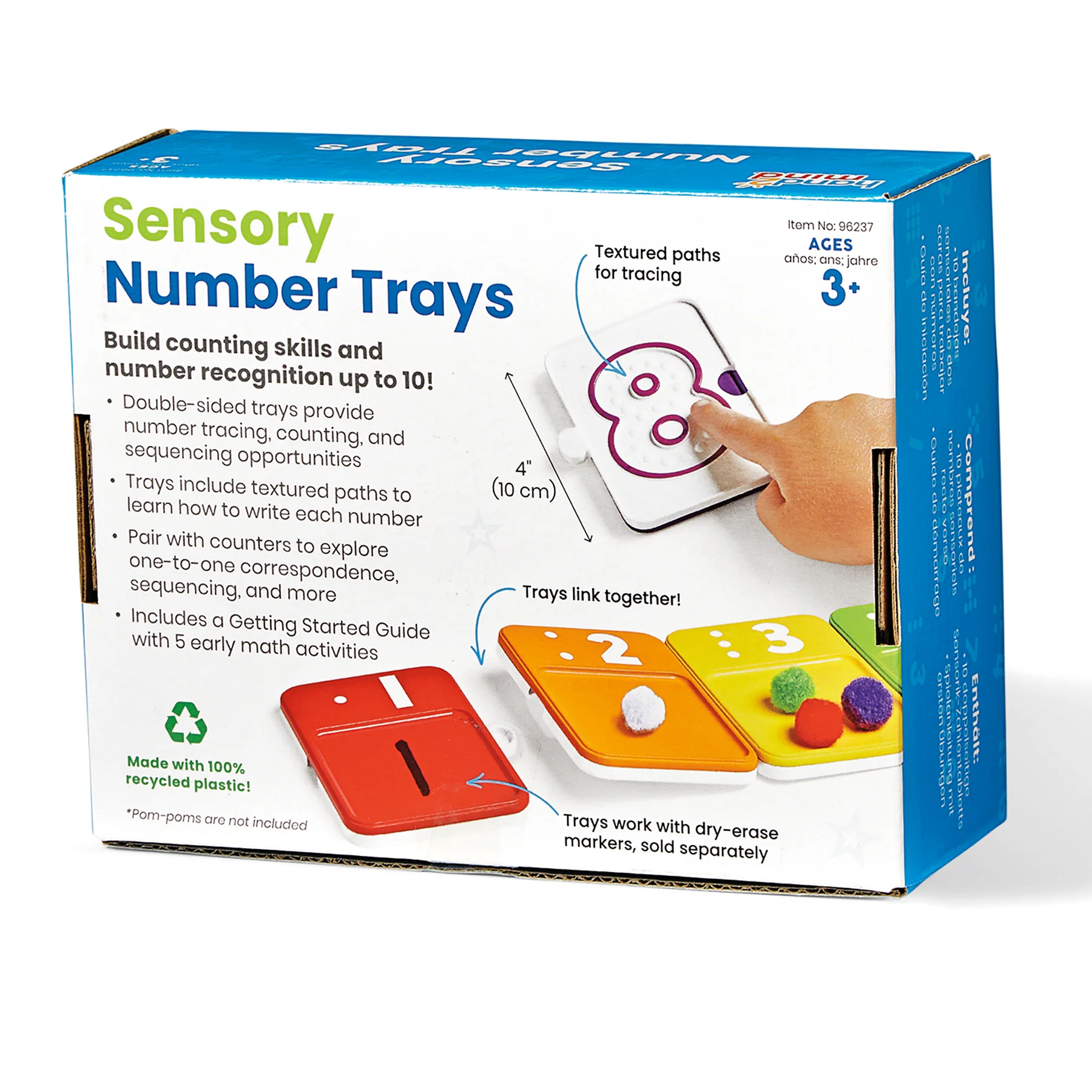 Hand2Mind Sensory Number Trays - Textured Paths for Learning Math - Image 3