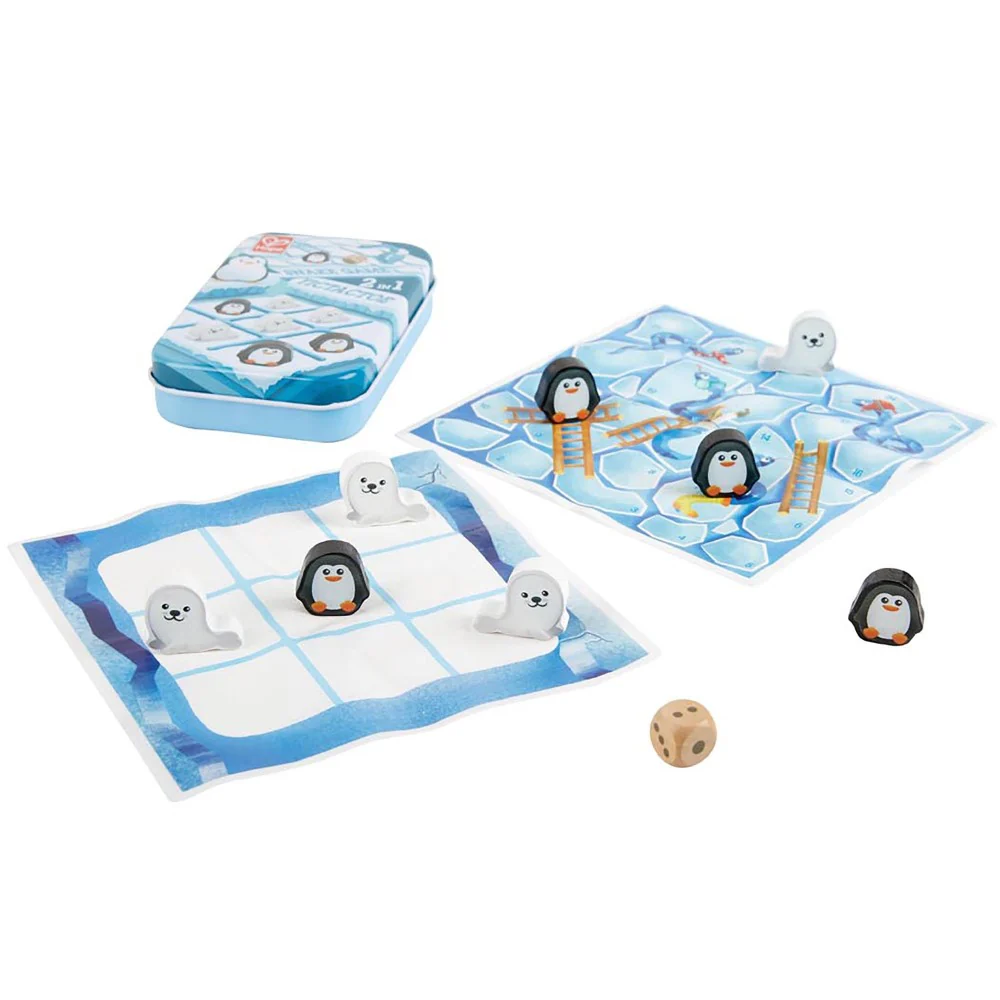 Hape 2-in-1 Tic Tac Toe & Snakes and Ladders Travel Tin Game - Image 3