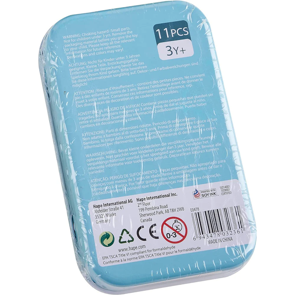 Hape 2-in-1 Tic Tac Toe & Snakes and Ladders Travel Tin Game - Image 5