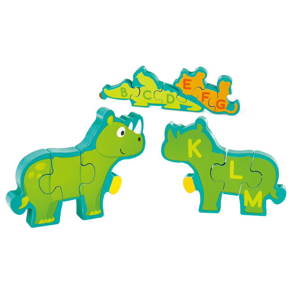 Hape Alphabet Animal Parade 26-Piece Wooden Puzzle - Image 4