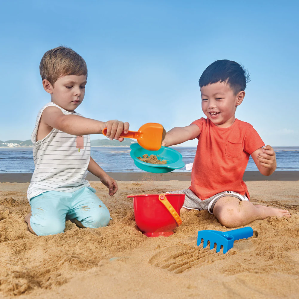 Hape Beach Basics - 4-Piece Sand Playset with Tools - Image 4