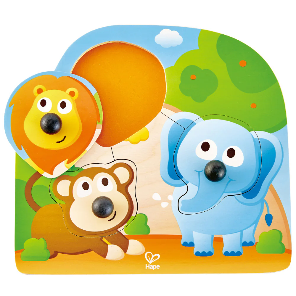 Hape Jungle Adventure Big Nose 4pc Wooden Puzzle - Image 2